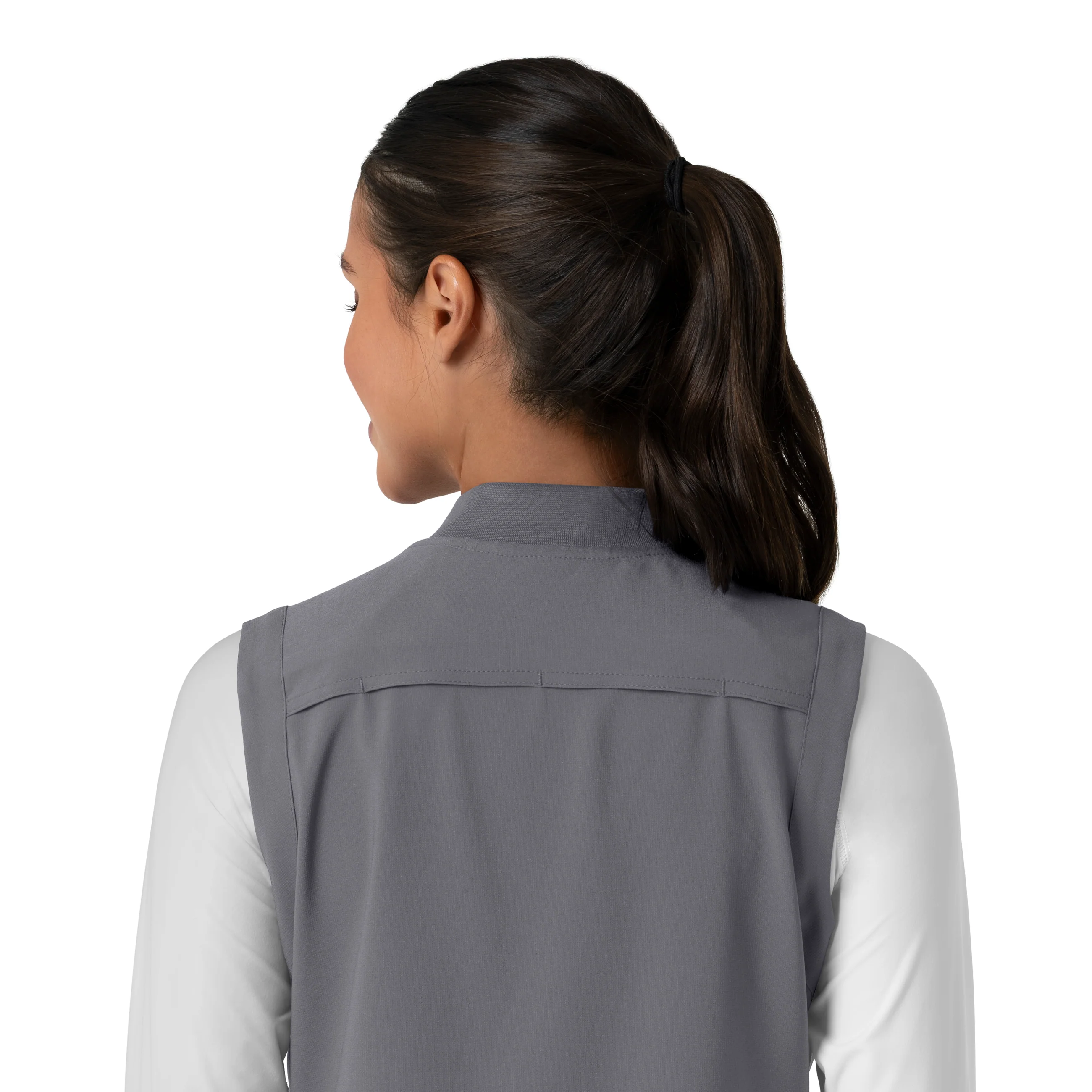 Carhartt Force Cross-Flex Women's Lightweight Scrub Vest - Pewter - Image 11