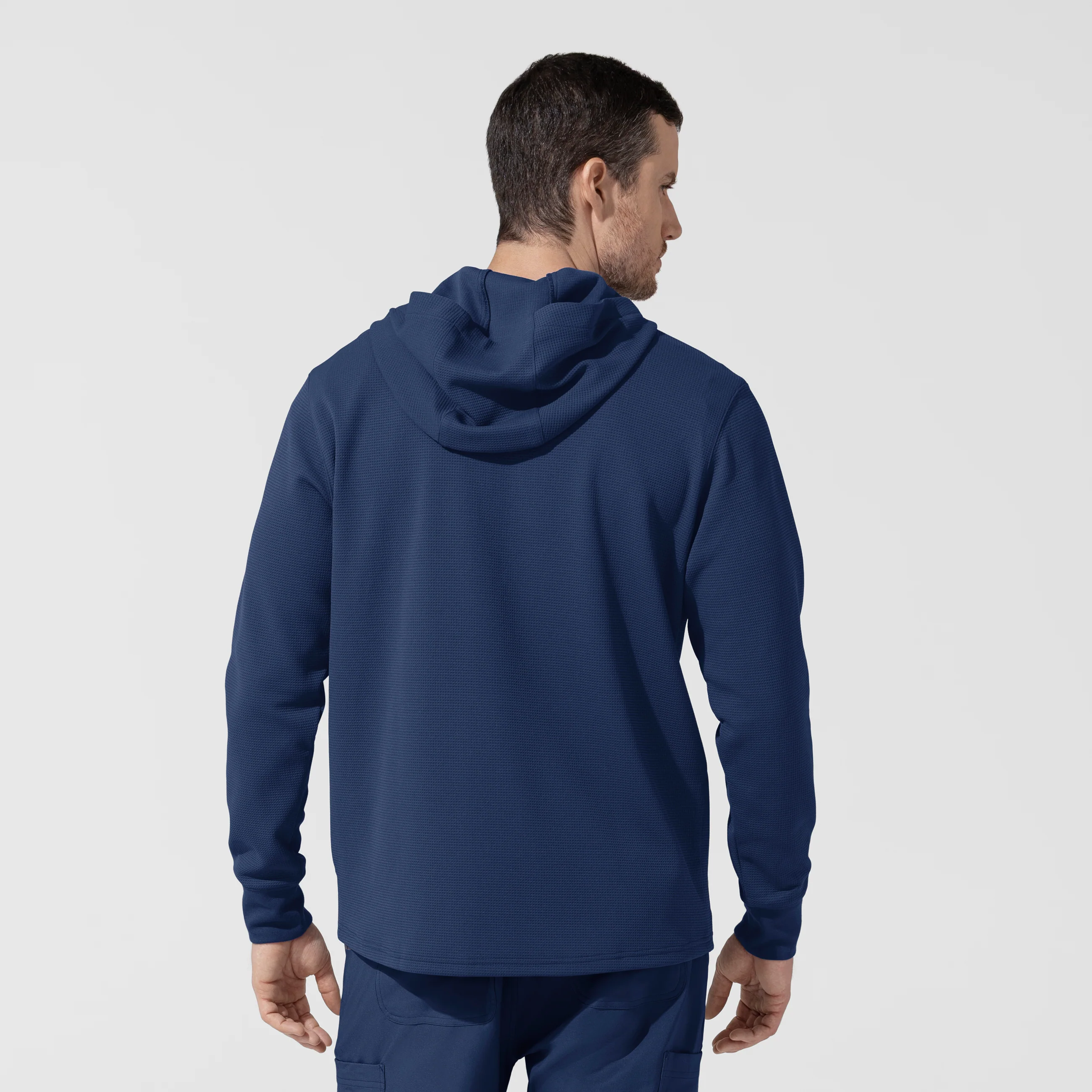 Carhartt Men's Quarter Zip Waffle Hoodie - Navy - Image 2