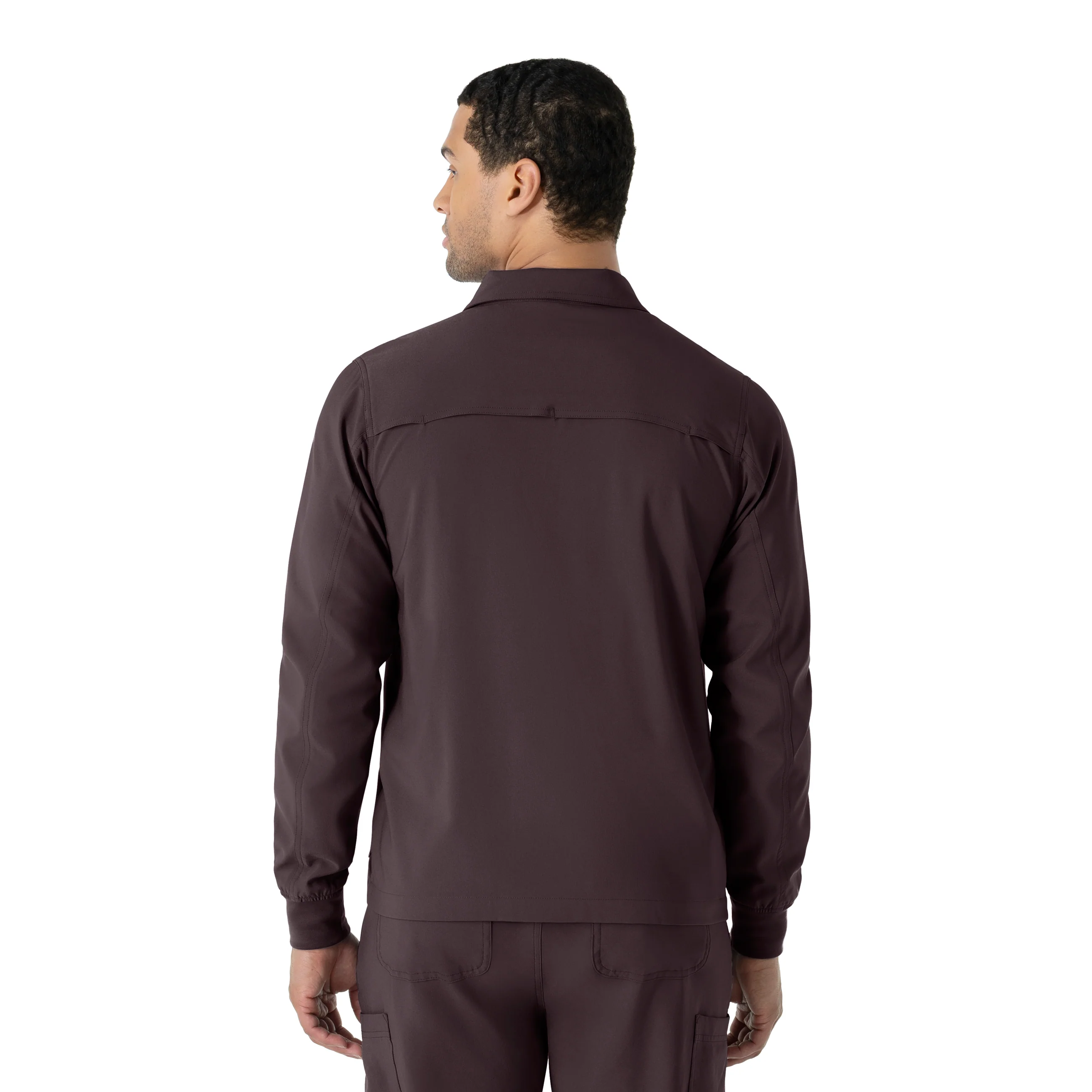 Carhartt Force Cross-Flex Men's Lightweight Scrub Jacket - Dark Sepia - Image 2