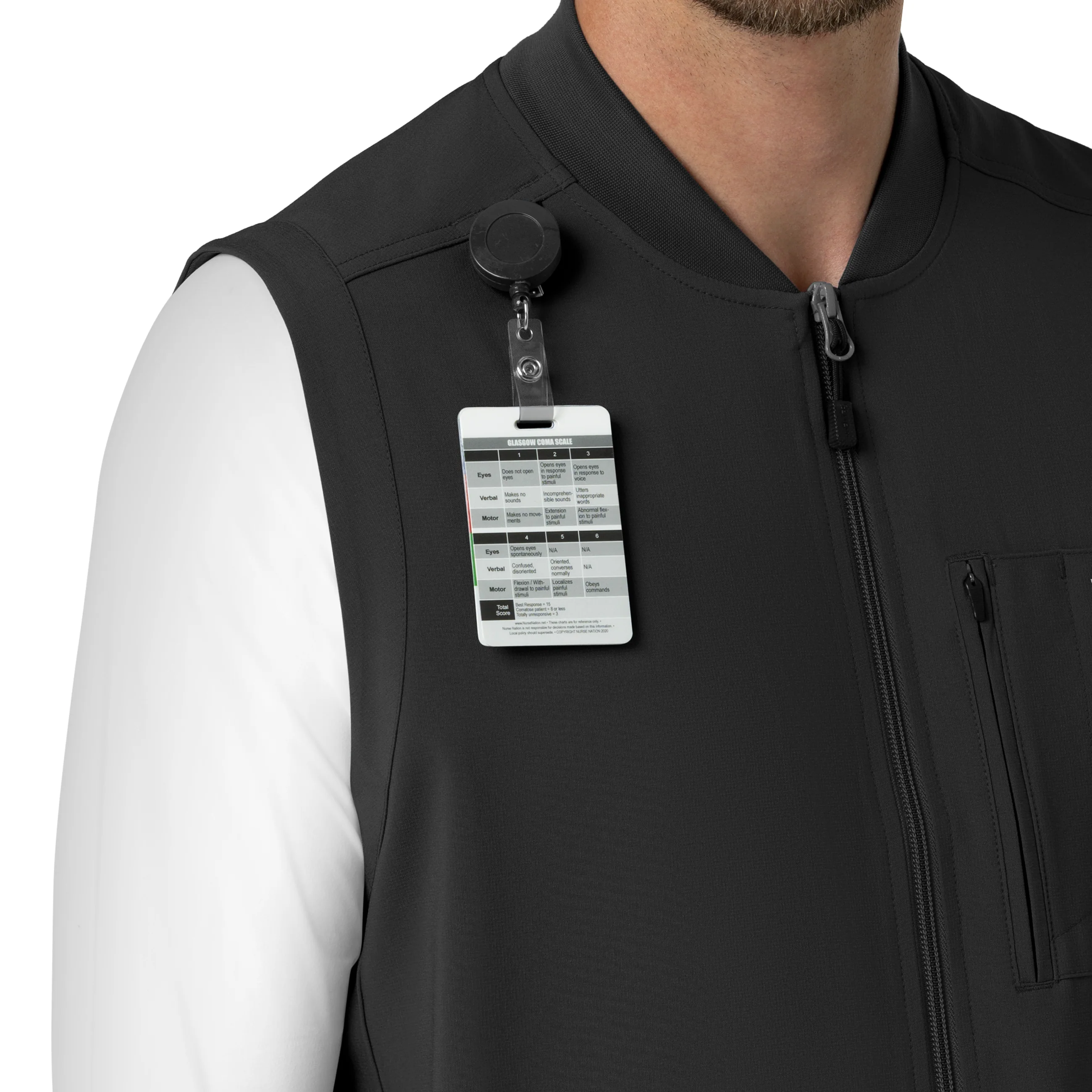 Carhartt Force Cross-Flex Men's Lightweight Scrub Vest - Black - Image 10