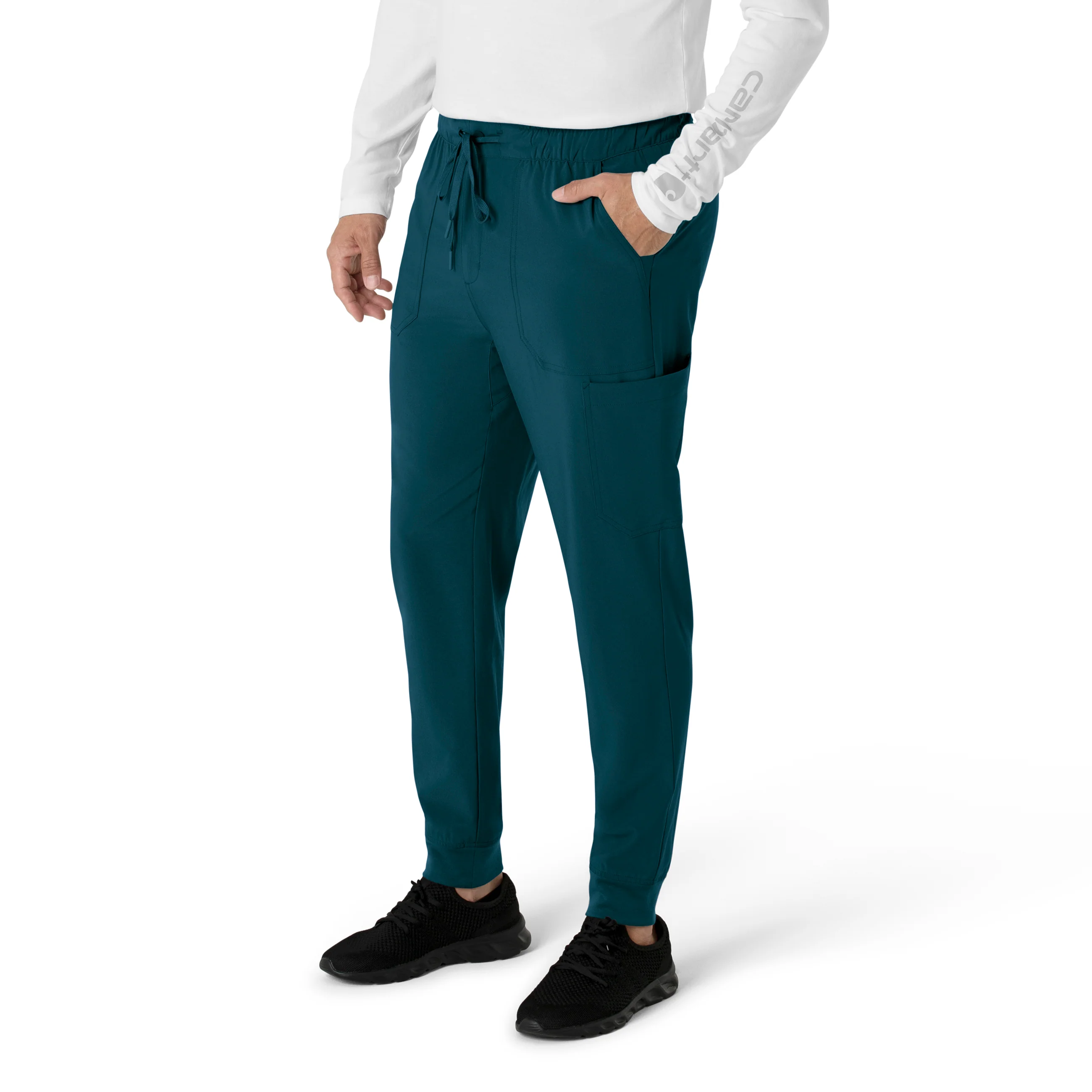 Carhartt Force Cross-Flex Men's Jogger Scrub Pant - Caribbean - Image 4