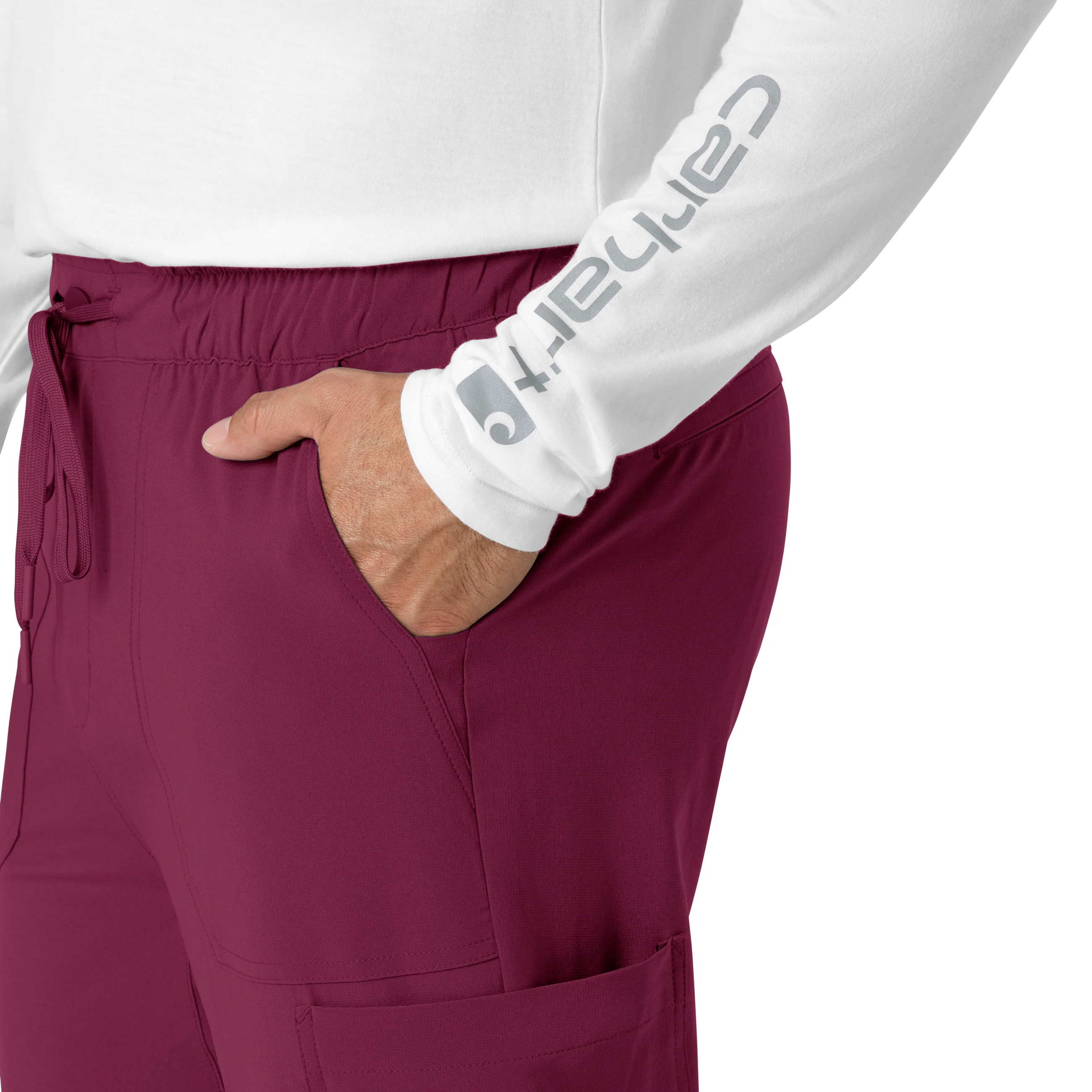 Carhartt Force Cross-Flex Men's Jogger Scrub Pant - Wine - Image 6