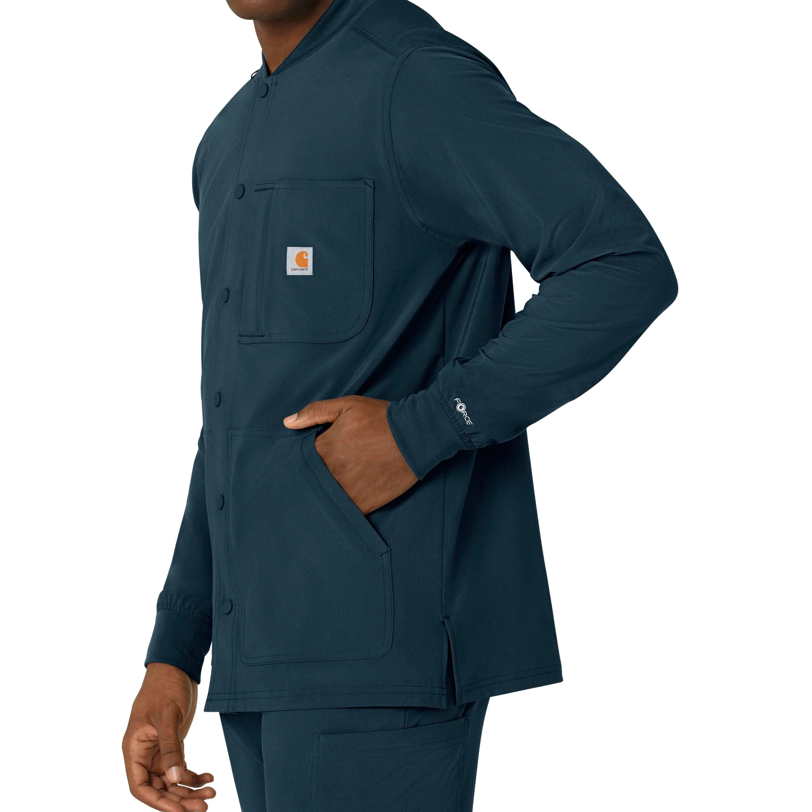 Carhartt Force Cross-Flex Men's Shirt Jacket - Deep Navy - Image 6