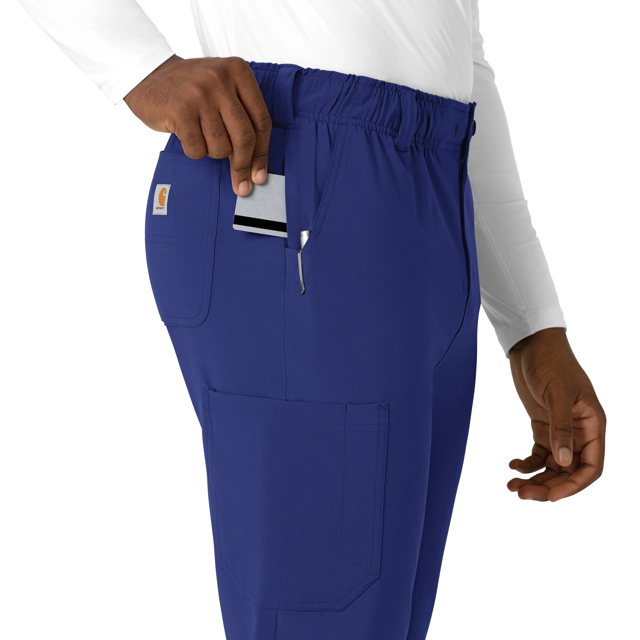 Carhartt Force Cross-Flex Men's Straight Leg Scrub Pant - Galaxy Blue - Image 8