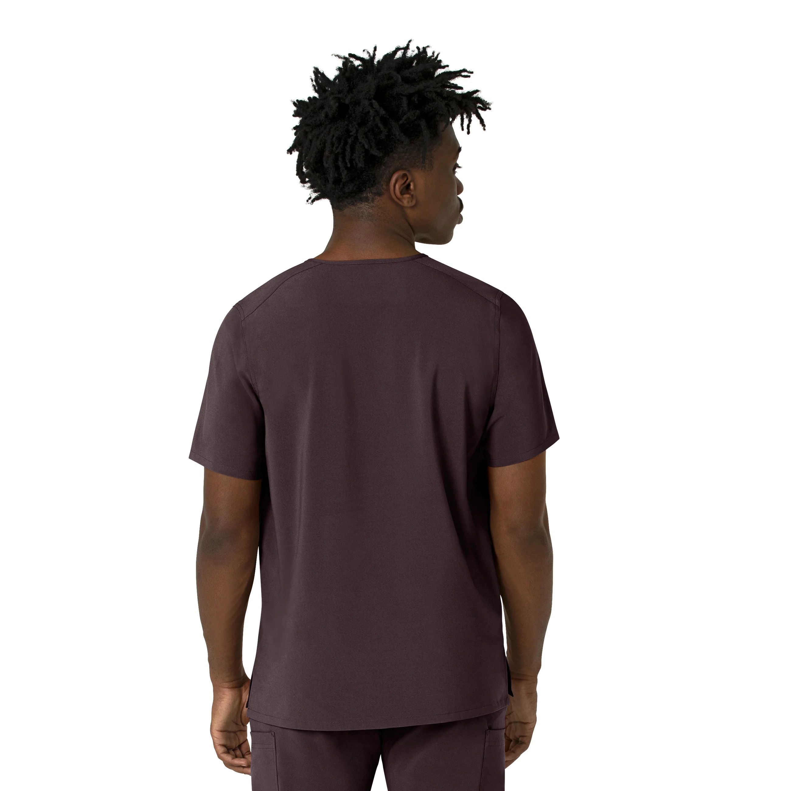 Carhartt Force Cross-Flex Men's V-Neck Scrub Top - Dark Sepia - Image 2