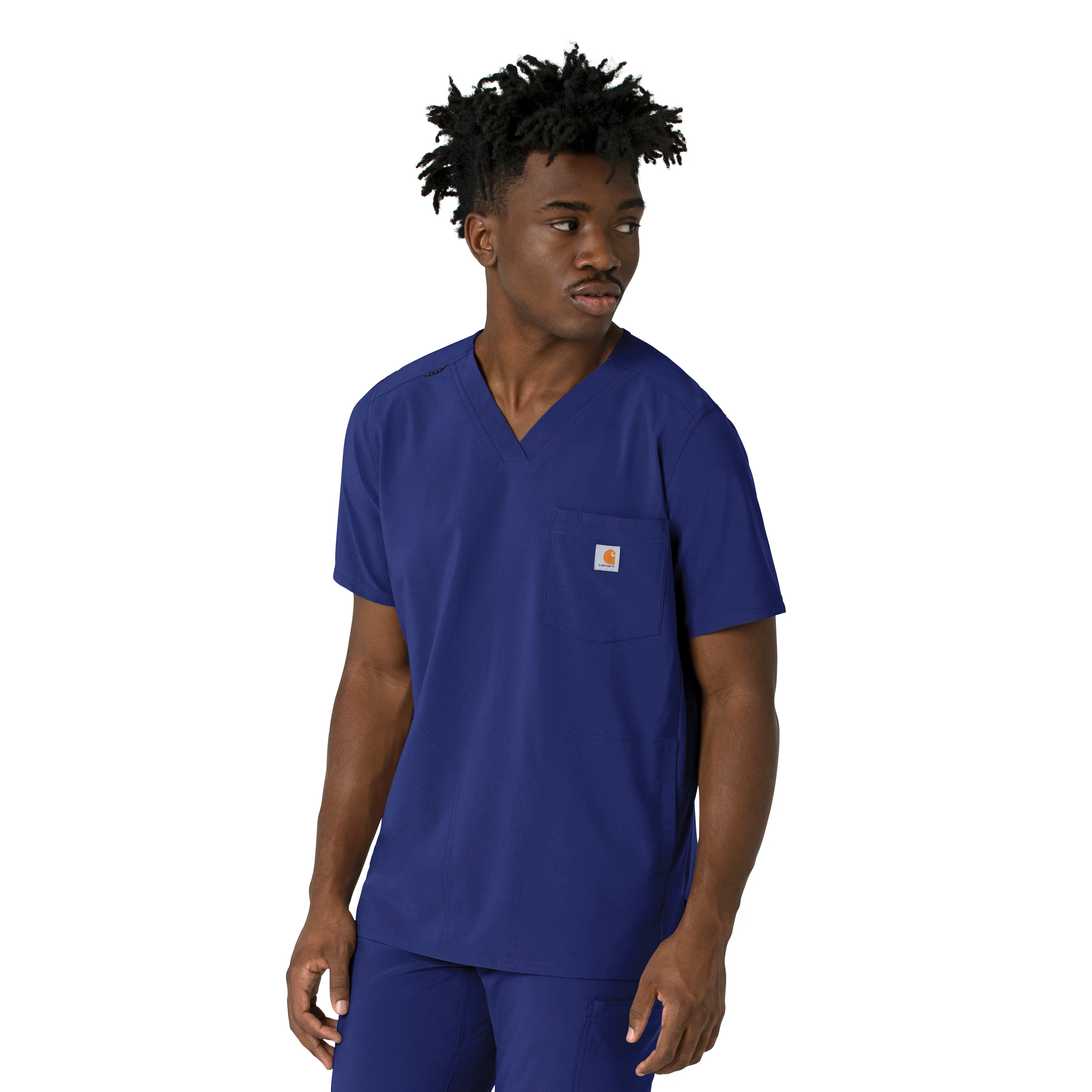Carhartt Force Cross-Flex Men's V-Neck Scrub Top - Galaxy Blue