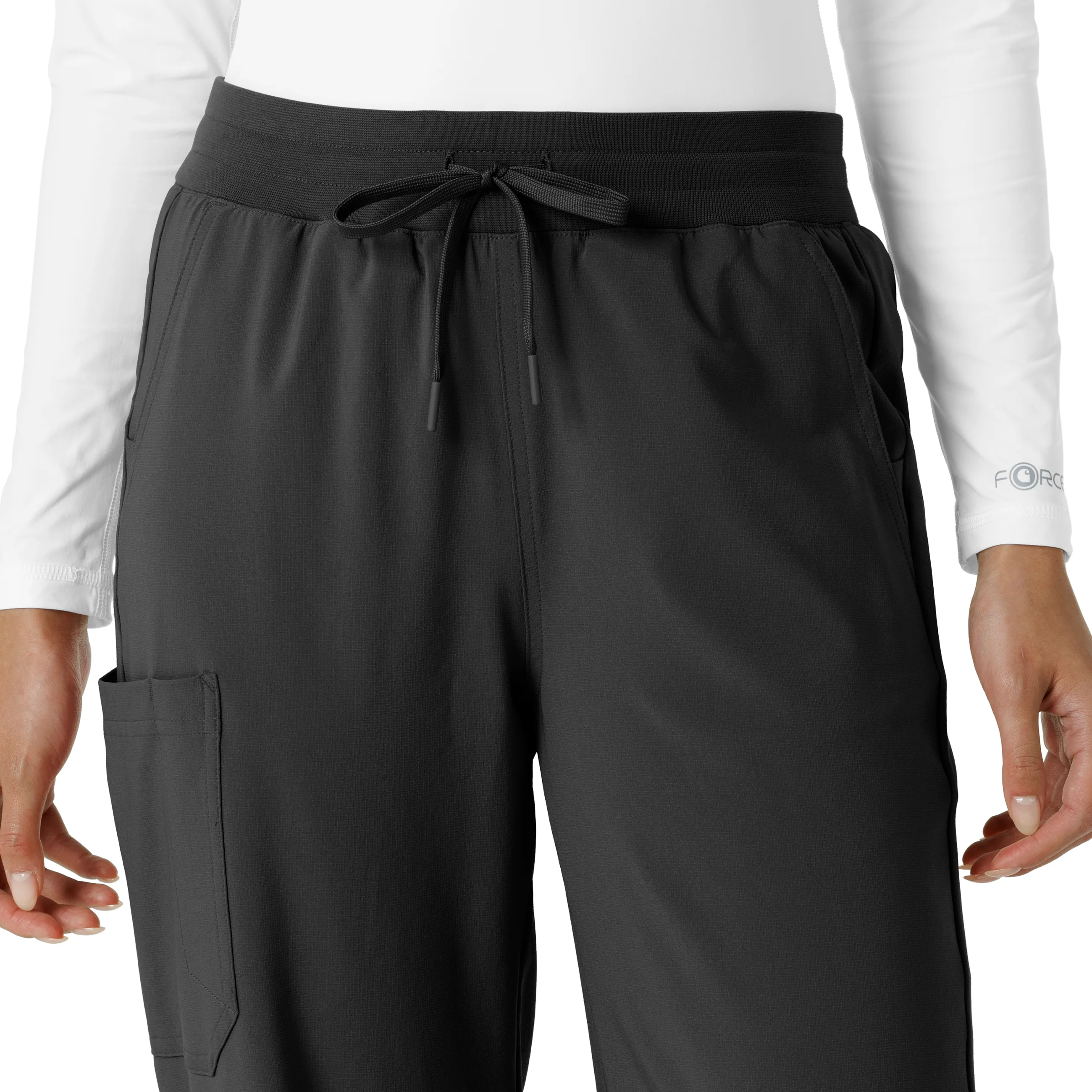 Carhartt Force Cross-Flex Women's Boot Cut Scrub Pant - Black - Image 5