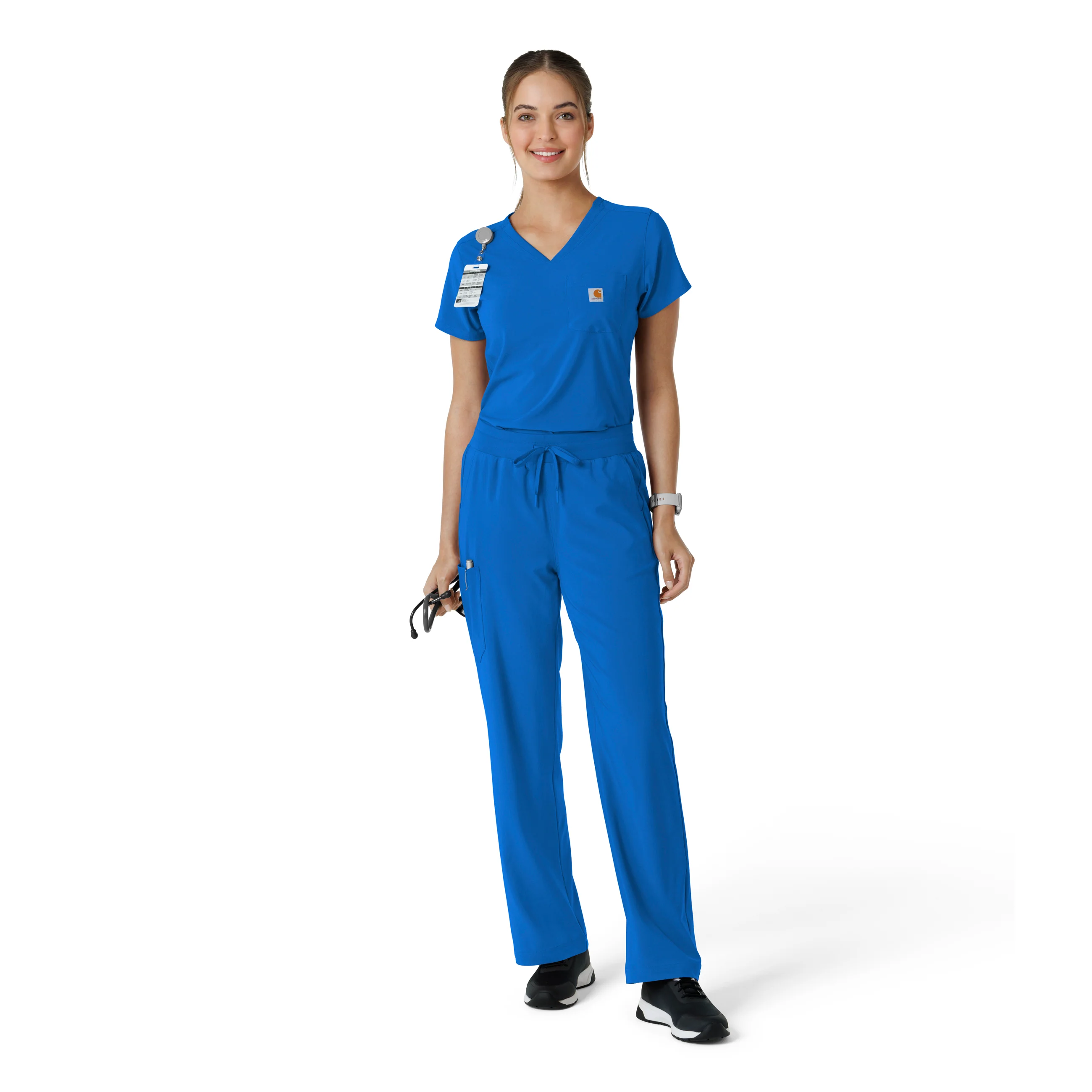 Carhartt Force Cross-Flex Women's Boot Cut Scrub Pant - Royal - Image 3
