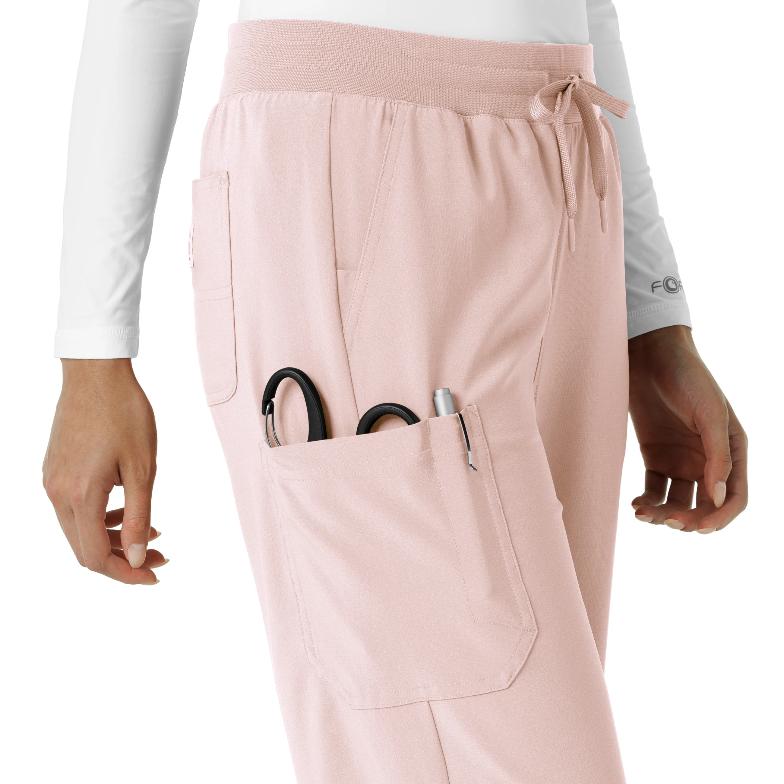 Carhartt Force Cross-Flex Women's Boot Cut Scrub Pant - Soft Rose - Image 8