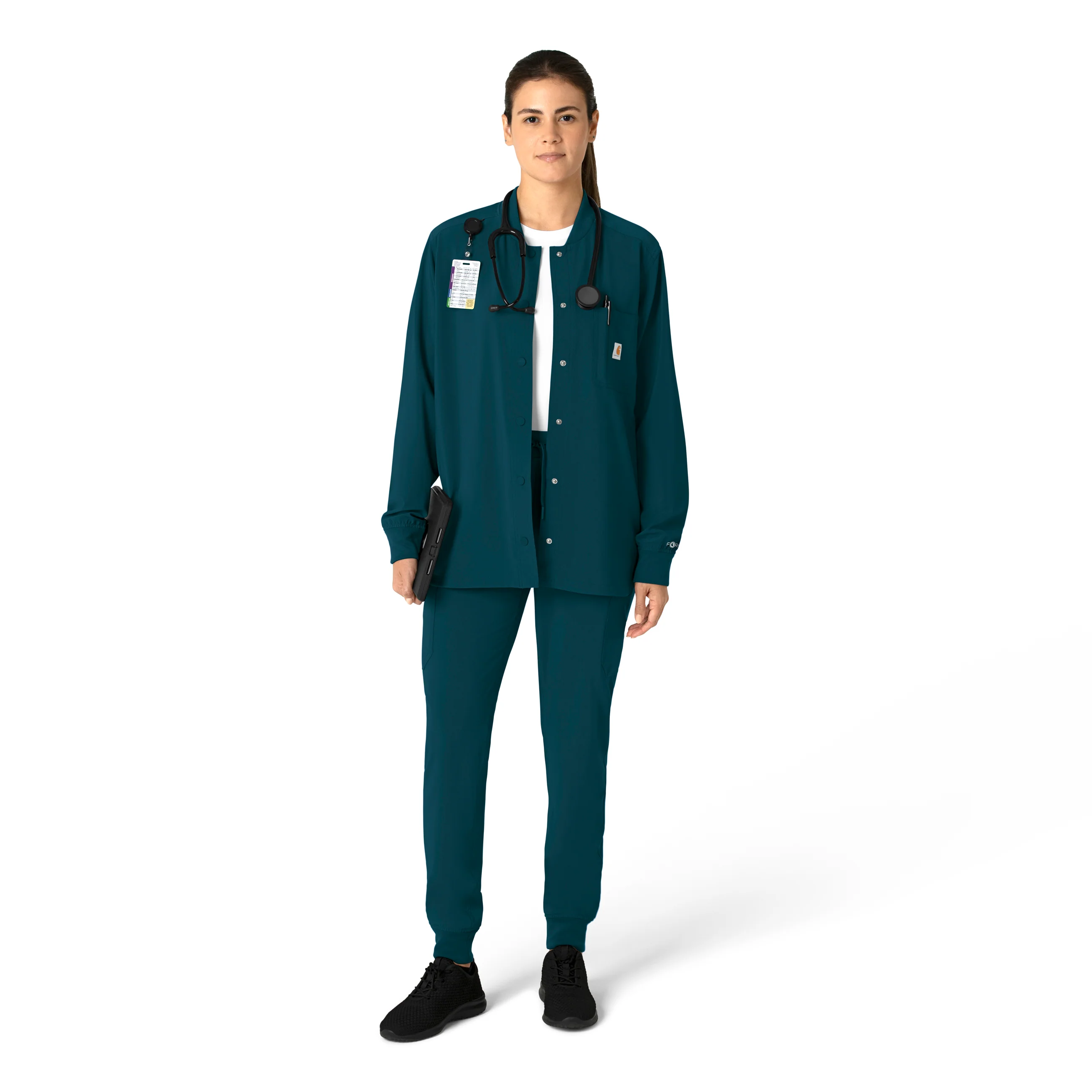 Carhartt Force Cross-Flex Women's Shirt Jacket - Caribbean - Image 3