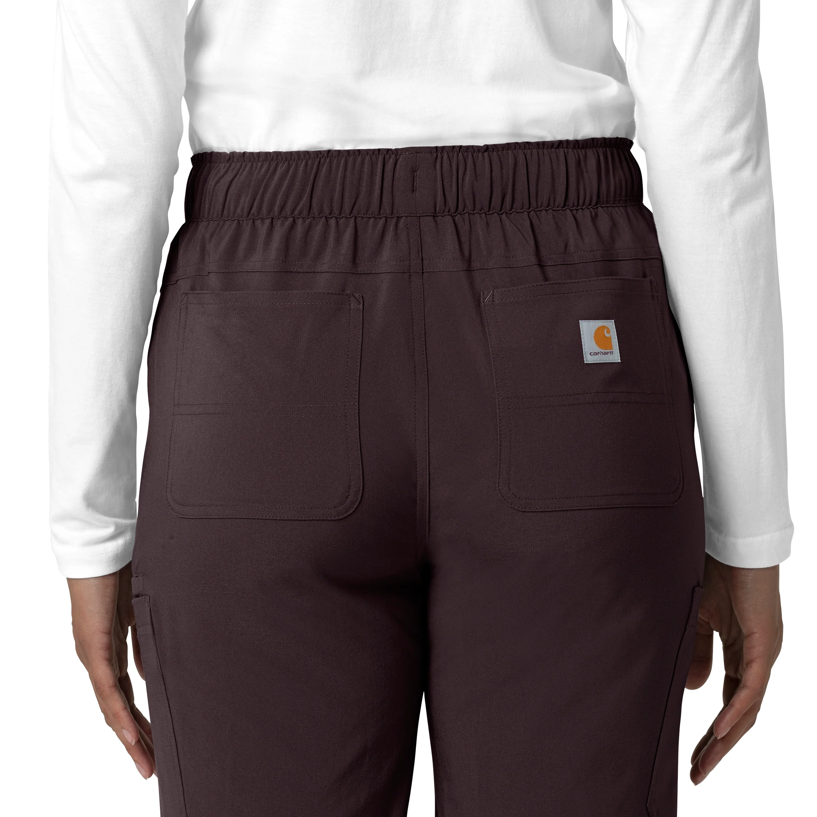 Carhartt Force Cross-Flex Women's Straight Leg Cargo Scrub Pant - Dark Sepia - Image 8
