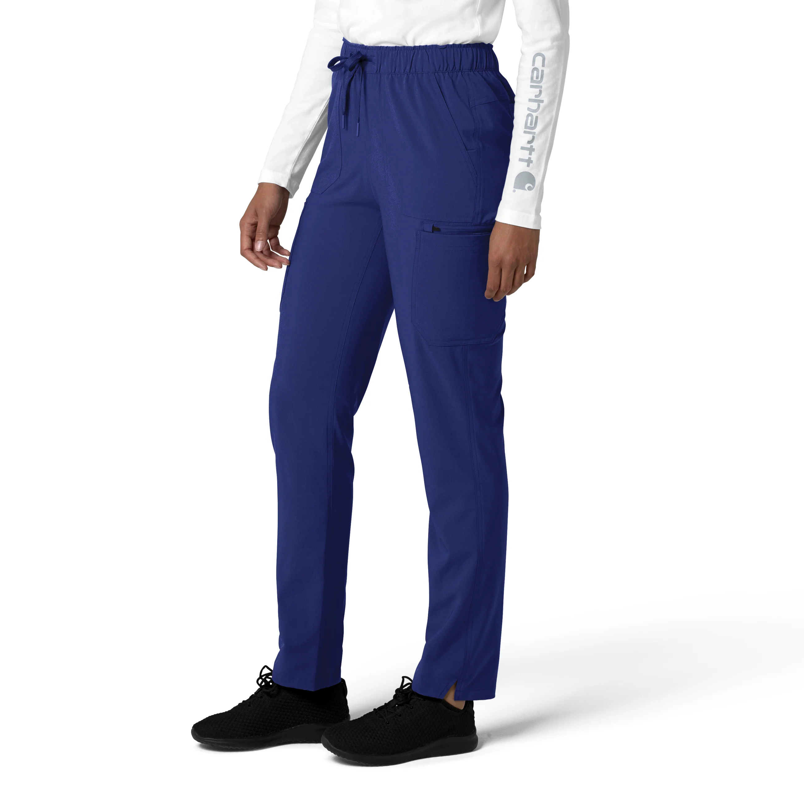 Carhartt Force Cross-Flex Women's Straight Leg Cargo Scrub Pant - Galaxy Blue - Image 4