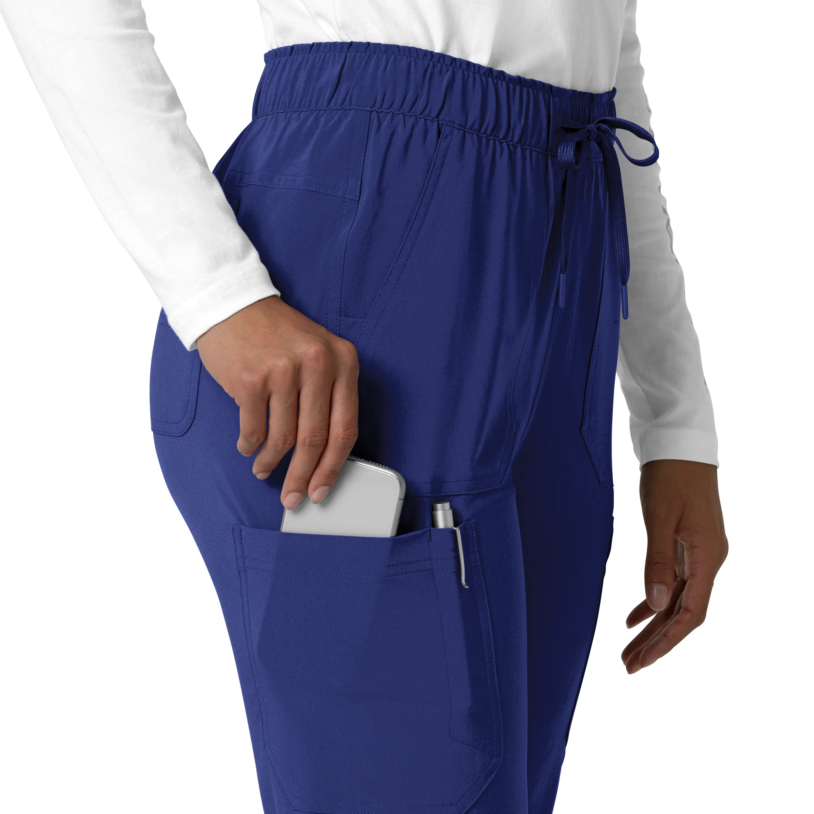Carhartt Force Cross-Flex Women's Straight Leg Cargo Scrub Pant - Galaxy Blue - Image 9