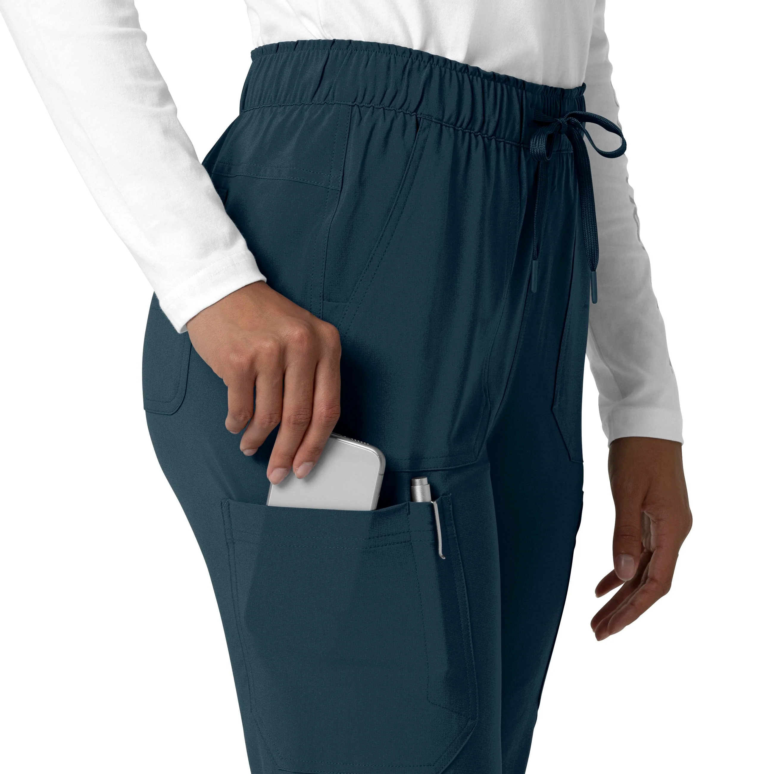 Carhartt Force Cross-Flex Women's Straight Leg Cargo Scrub Pant - Deep Navy - Image 9