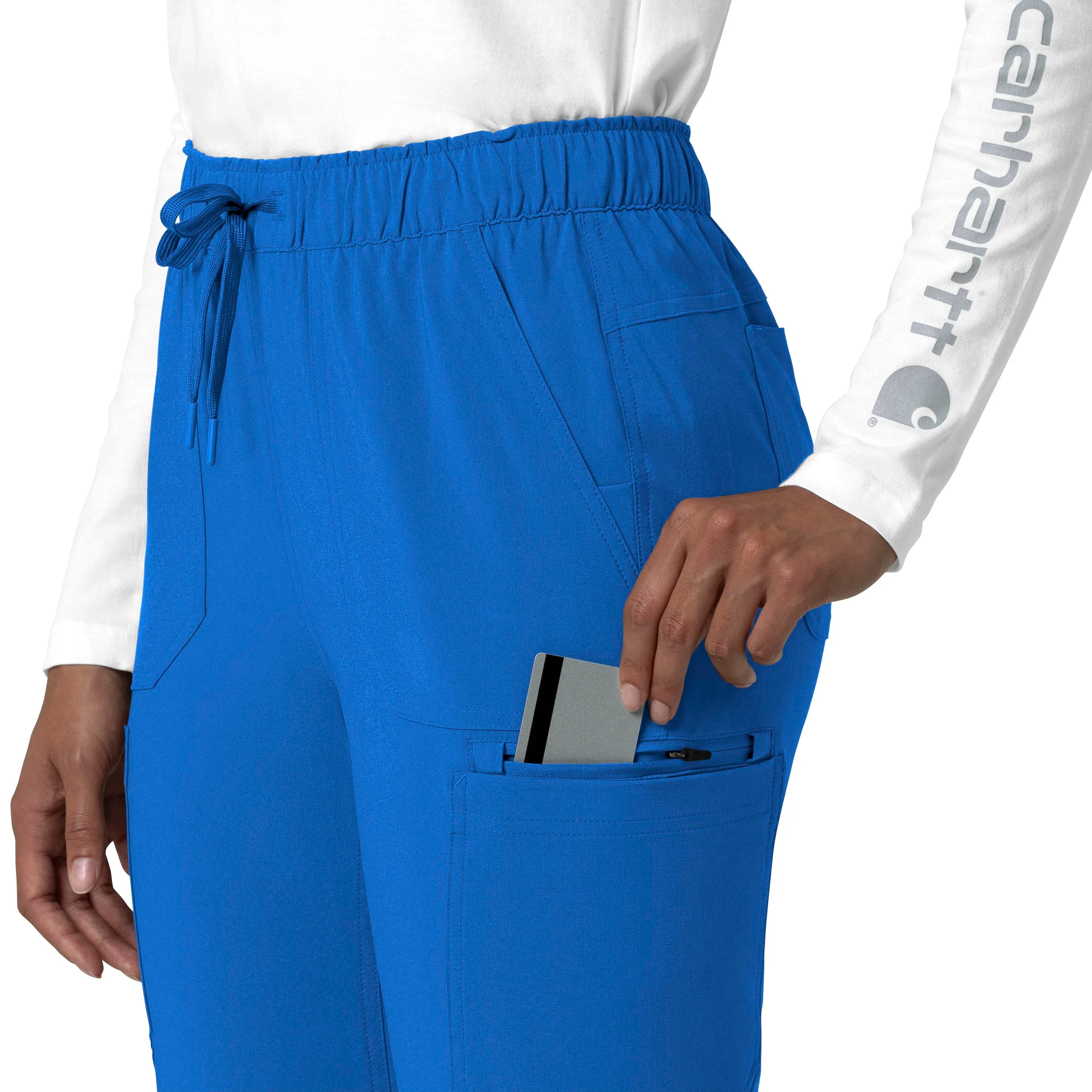 Carhartt Force Cross-Flex Women's Straight Leg Cargo Scrub Pant - Royal - Image 10