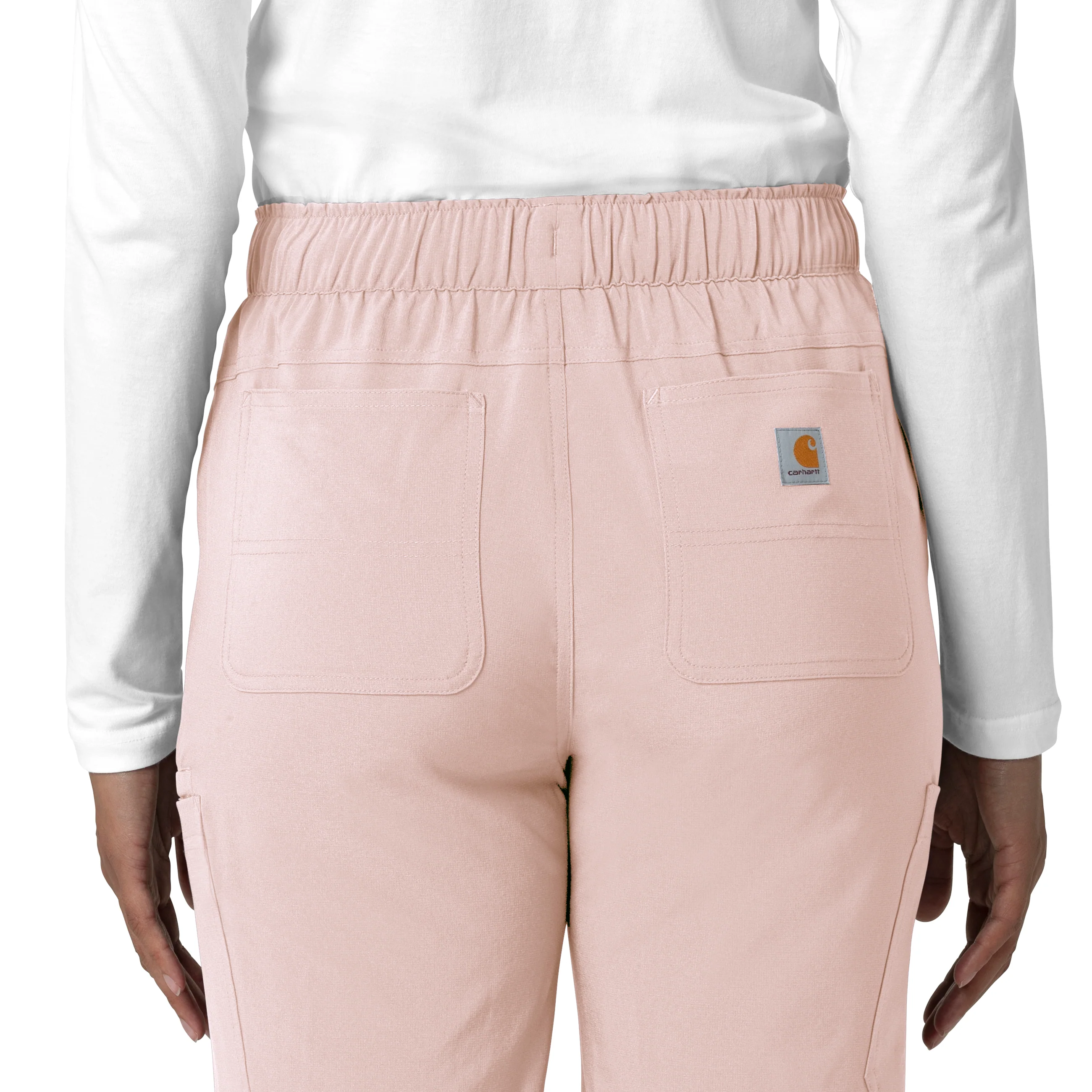 Carhartt Force Cross-Flex Women's Straight Leg Cargo Scrub Pant - Soft Rose - Image 8