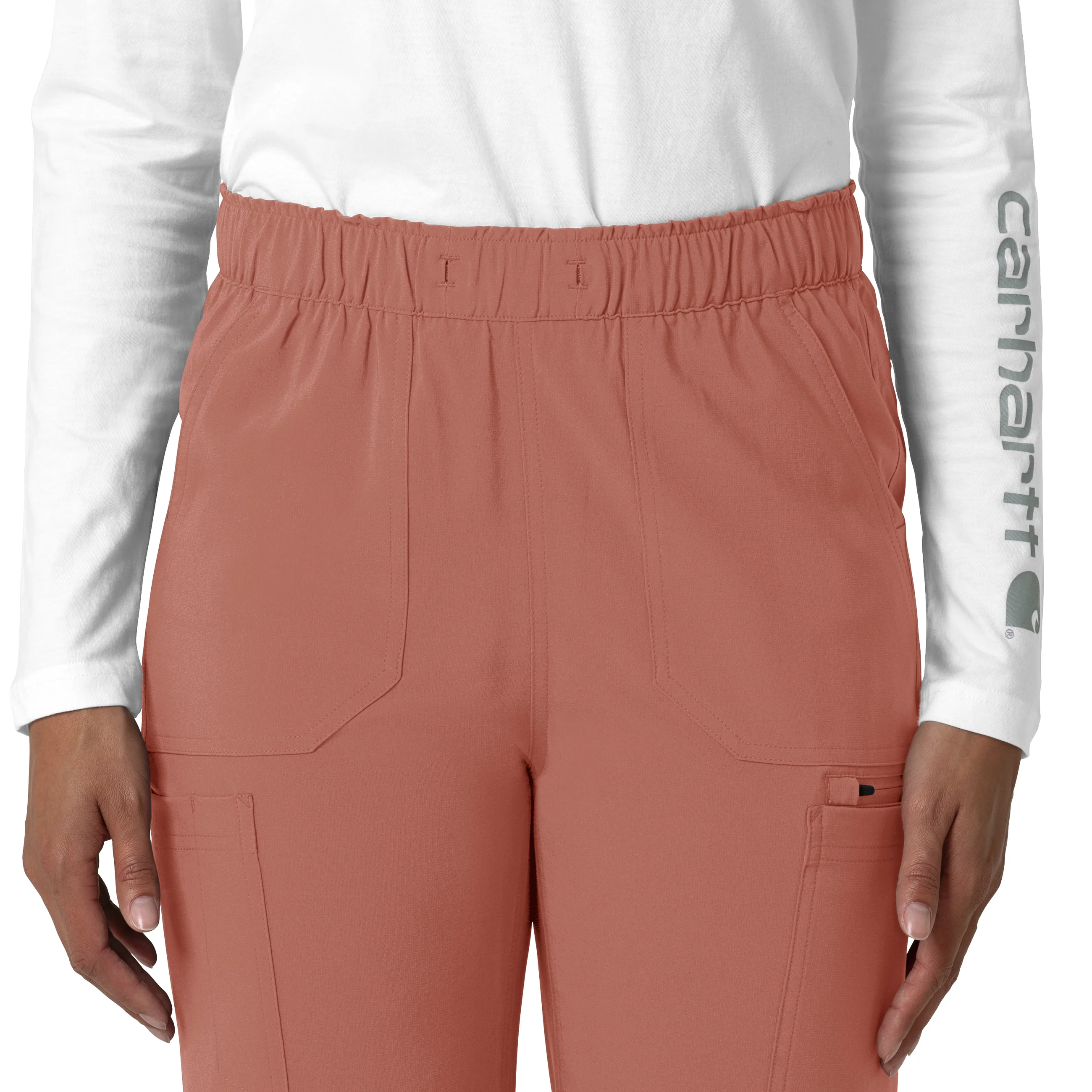 Carhartt Force Cross-Flex Women's Straight Leg Cargo Scrub Pant - Wildrose - Image 5