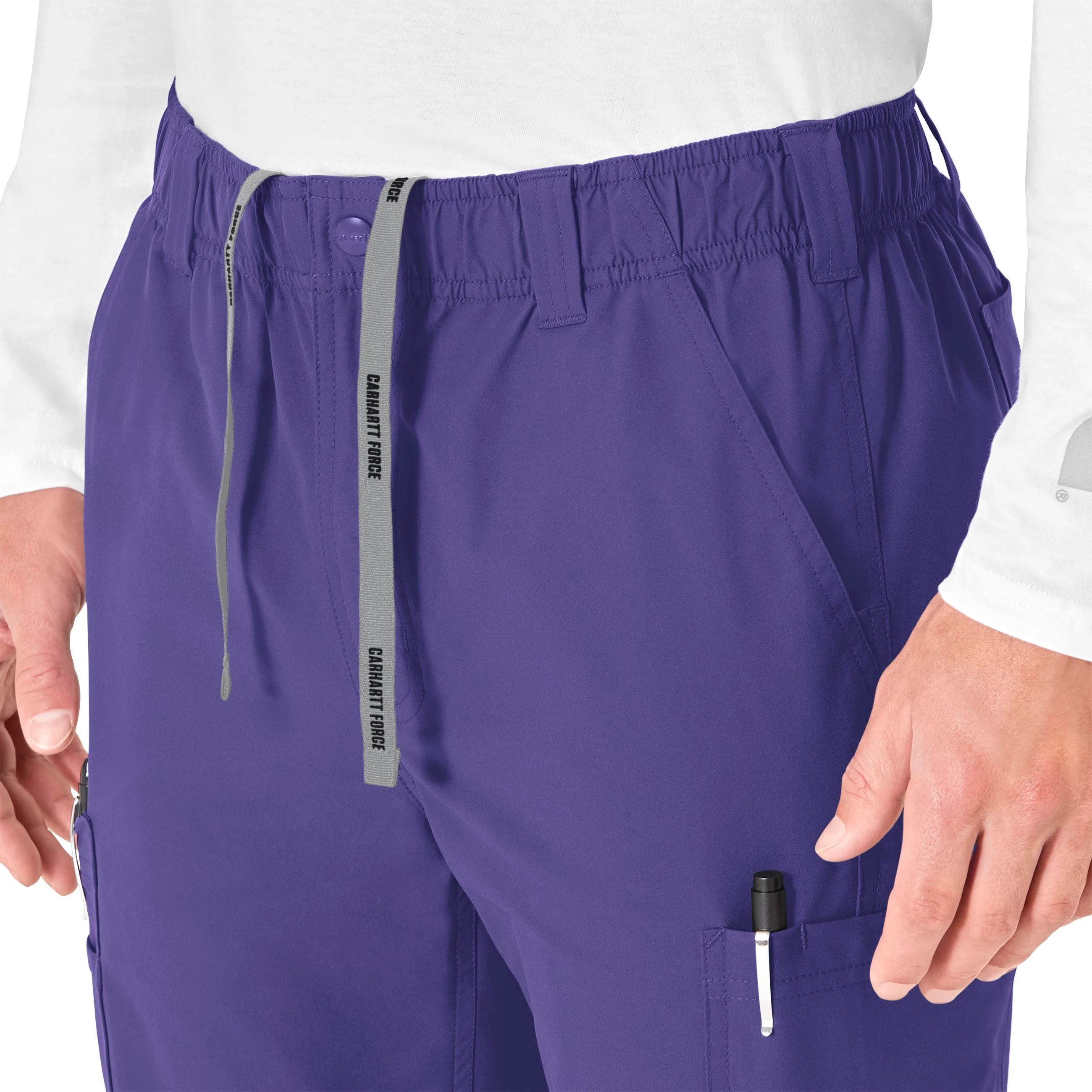 Carhartt Force Essentials Men's Straight Leg Cargo Scrub Pant - Grape - Image 4