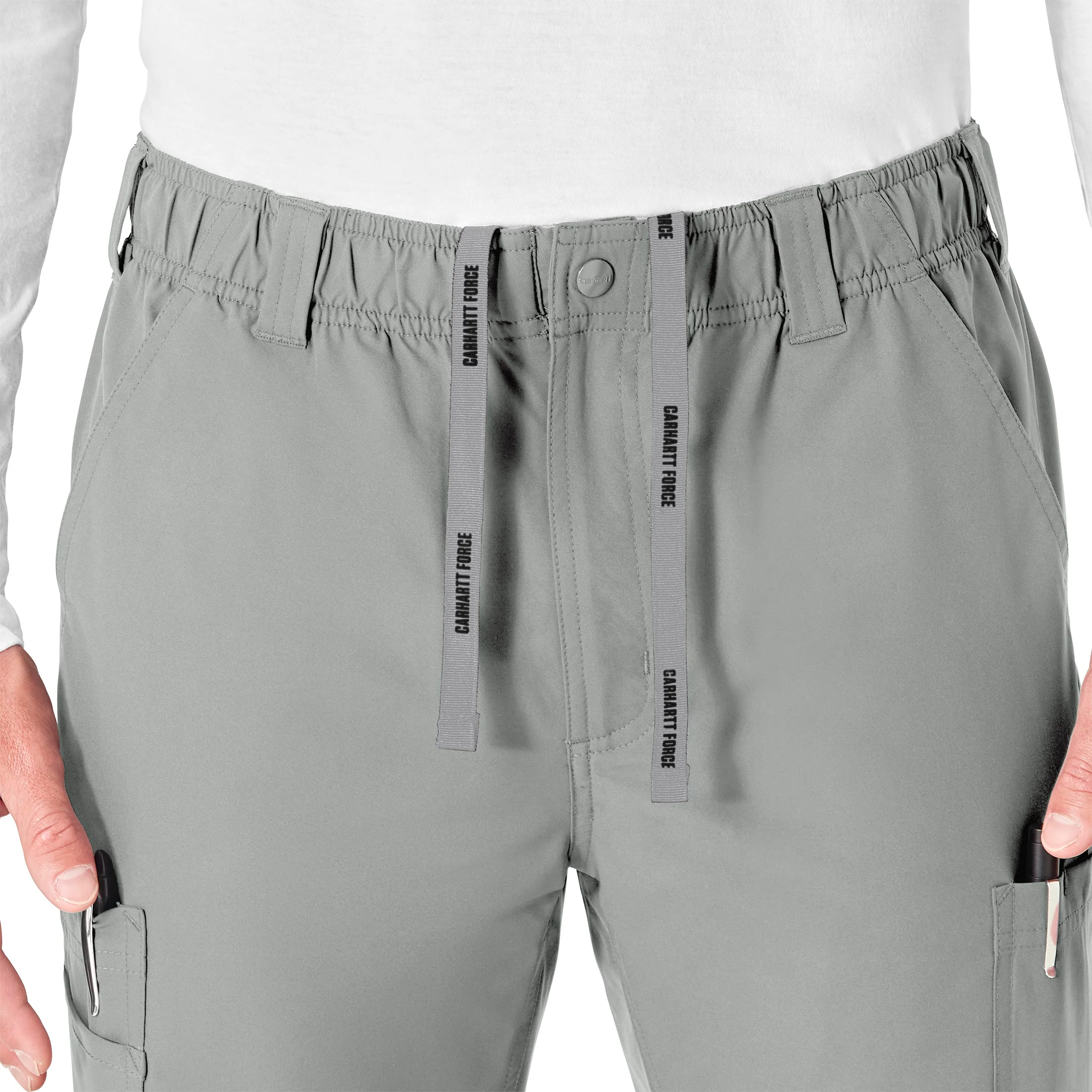 Carhartt Force Essentials Men's Straight Leg Cargo Scrub Pant - Grey - Image 5