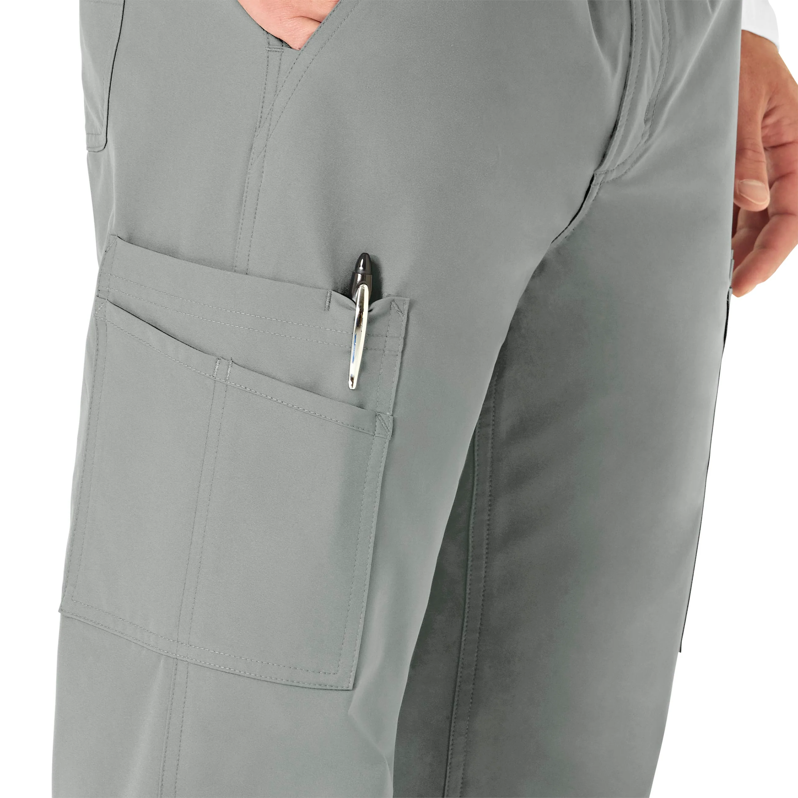 Carhartt Force Essentials Men's Straight Leg Cargo Scrub Pant - Grey - Image 7