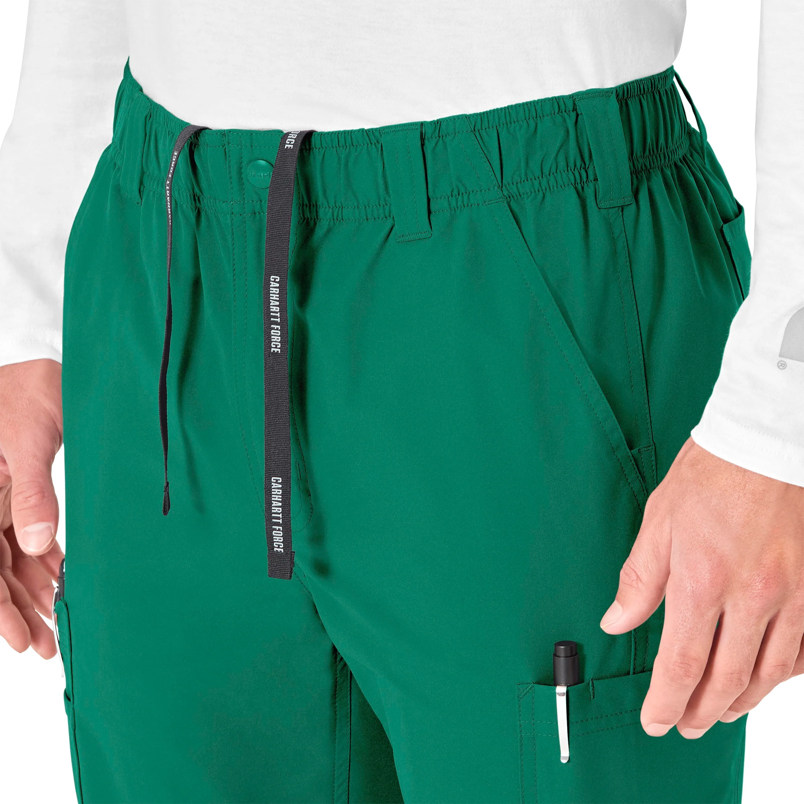 Carhartt Force Essentials Men's Straight Leg Cargo Scrub Pant - Hunter - Image 4