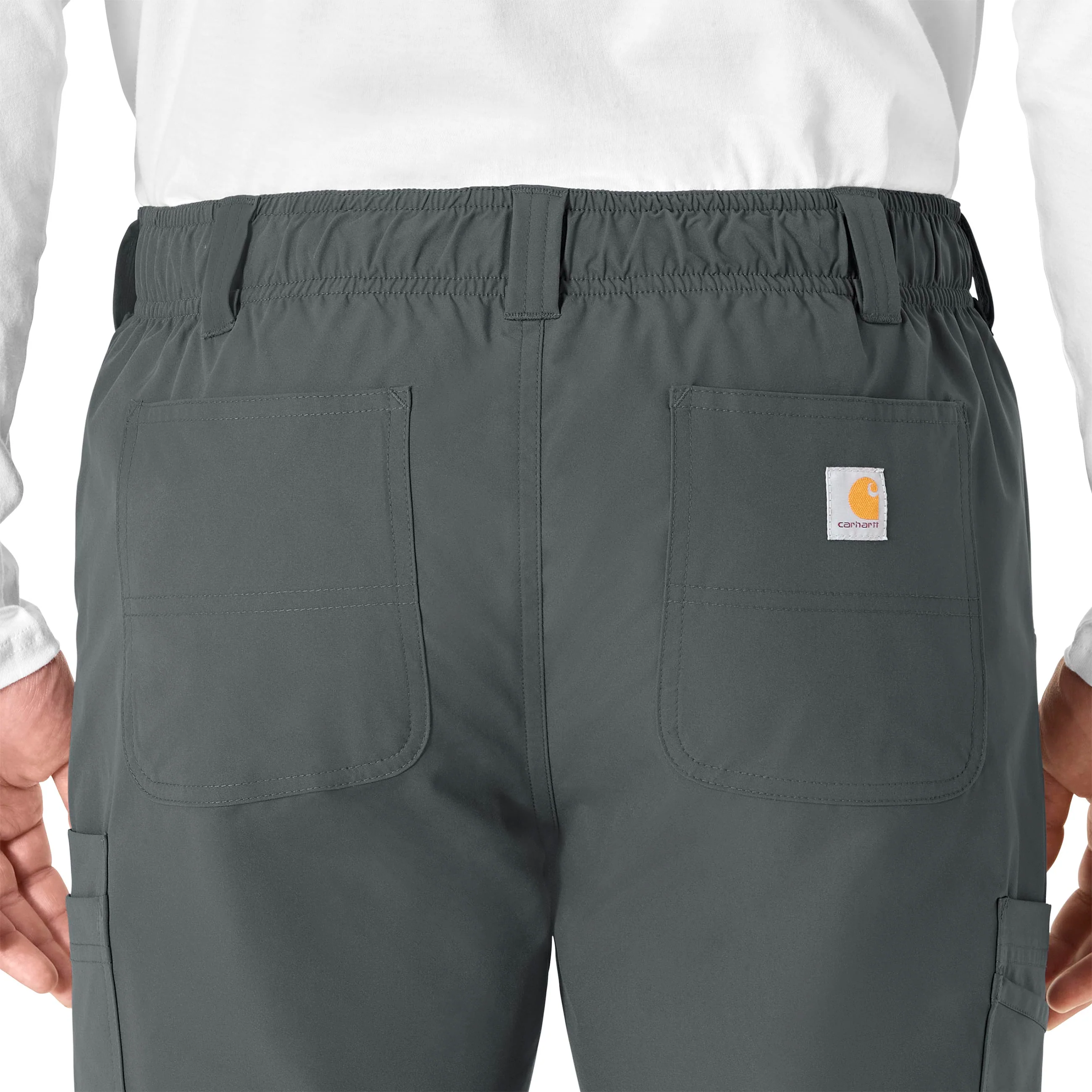 Carhartt Force Essentials Men's Straight Leg Cargo Scrub Pant - Pewter - Image 8