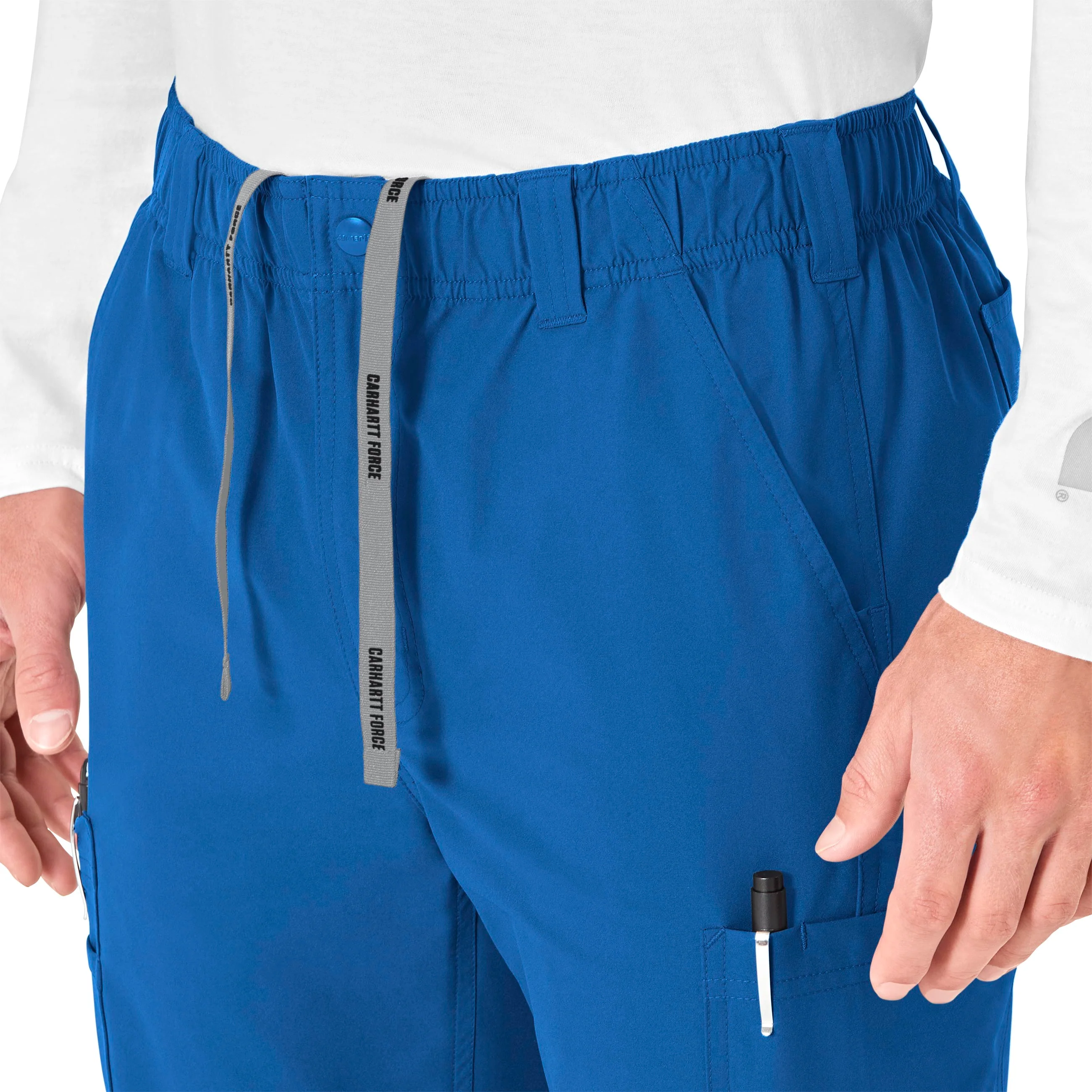 Carhartt Force Essentials Men's Straight Leg Cargo Scrub Pant - Royal - Image 4
