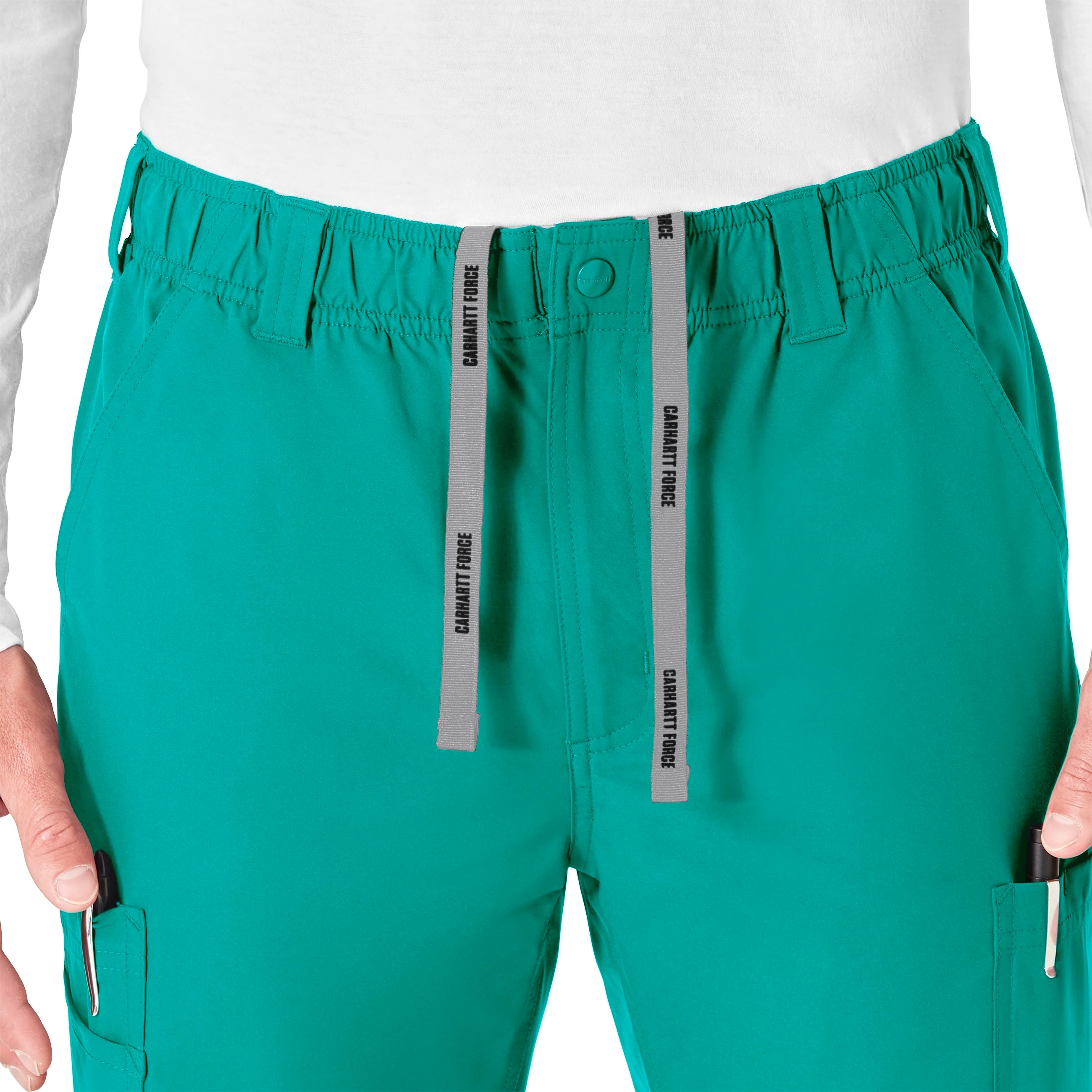 Carhartt Force Essentials Men's Straight Leg Cargo Scrub Pant - Teal Blue - Image 5