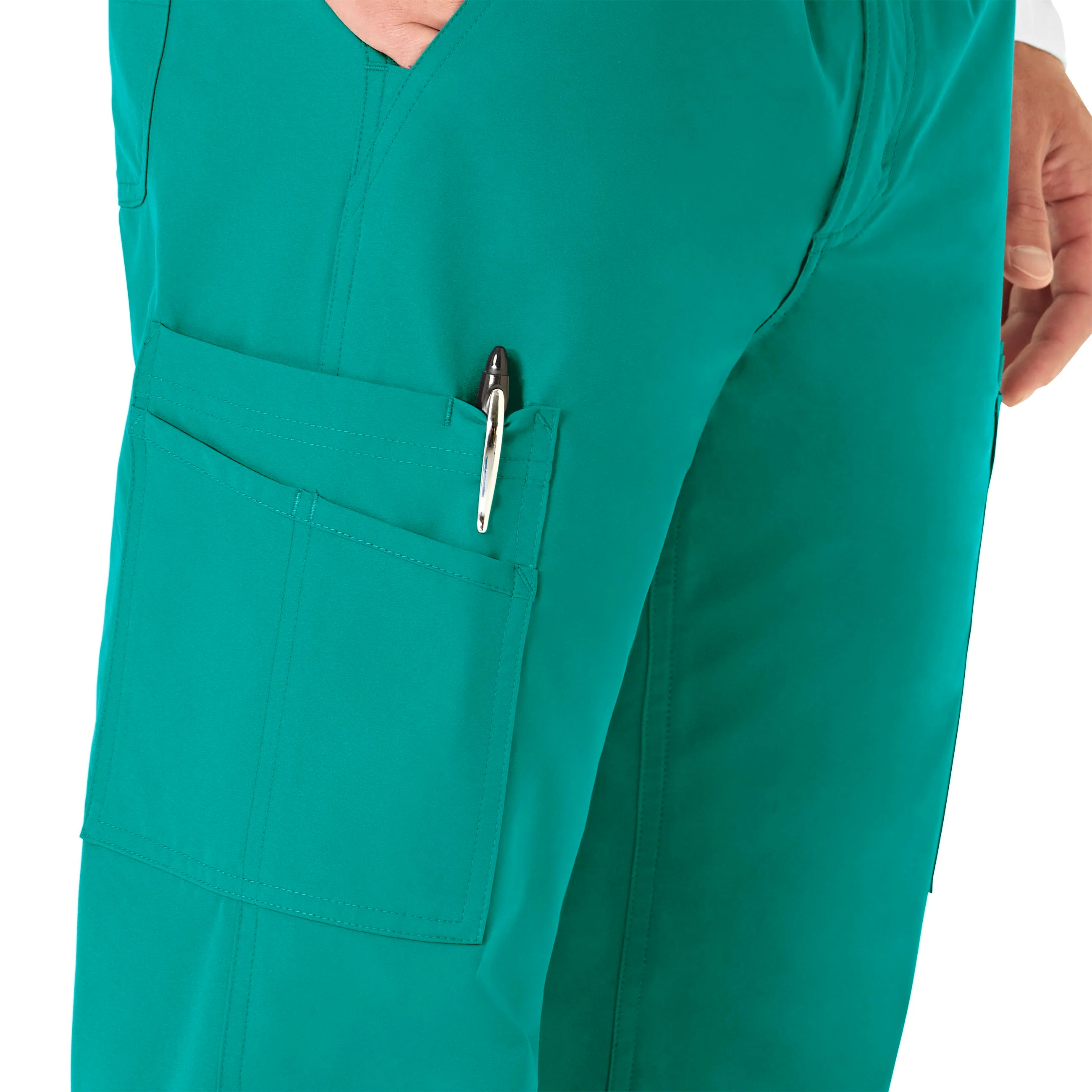Carhartt Force Essentials Men's Straight Leg Cargo Scrub Pant - Teal Blue - Image 7
