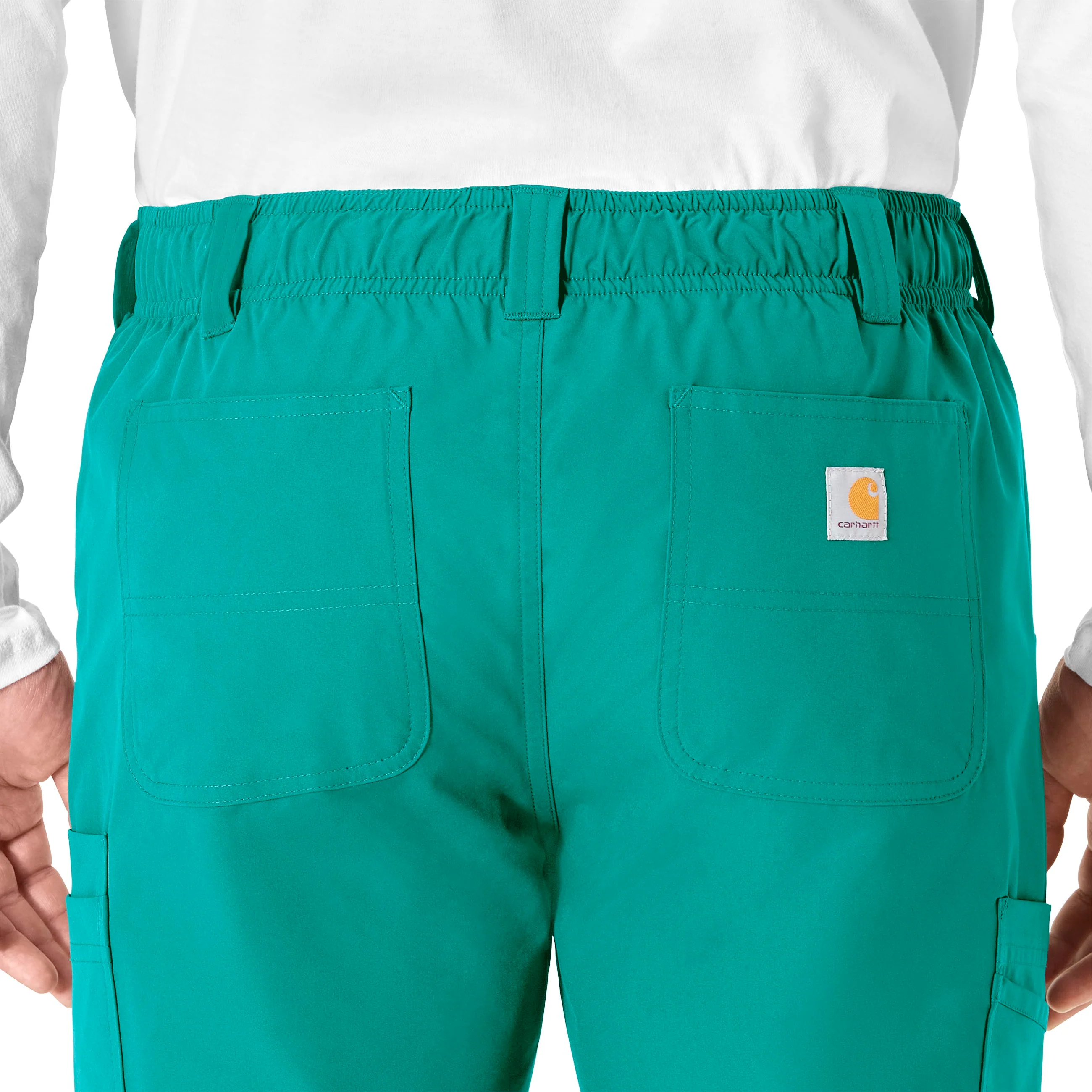 Carhartt Force Essentials Men's Straight Leg Cargo Scrub Pant - Teal Blue - Image 8