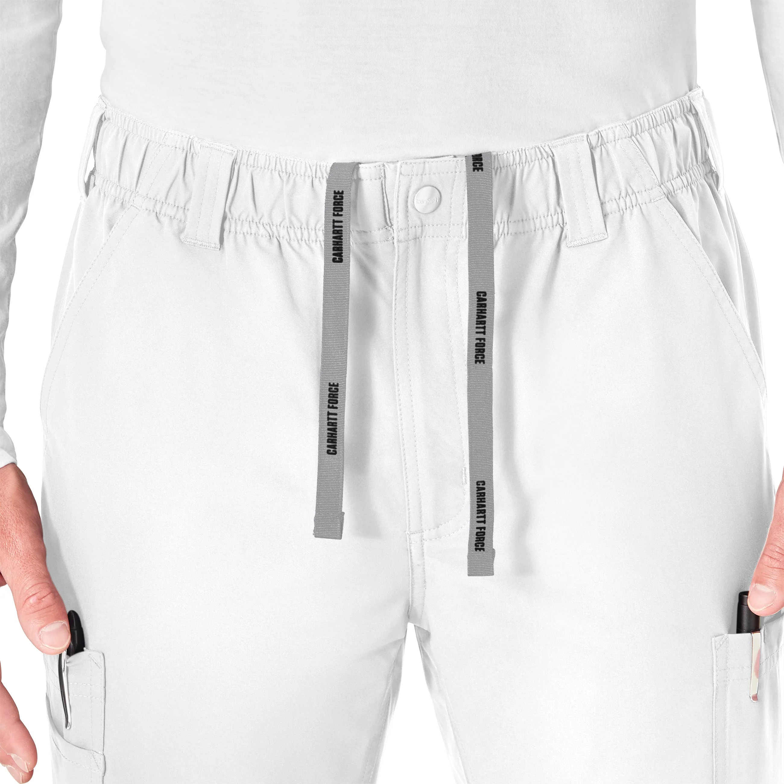 Carhartt Force Essentials Men's Straight Leg Cargo Scrub Pant - White - Image 5
