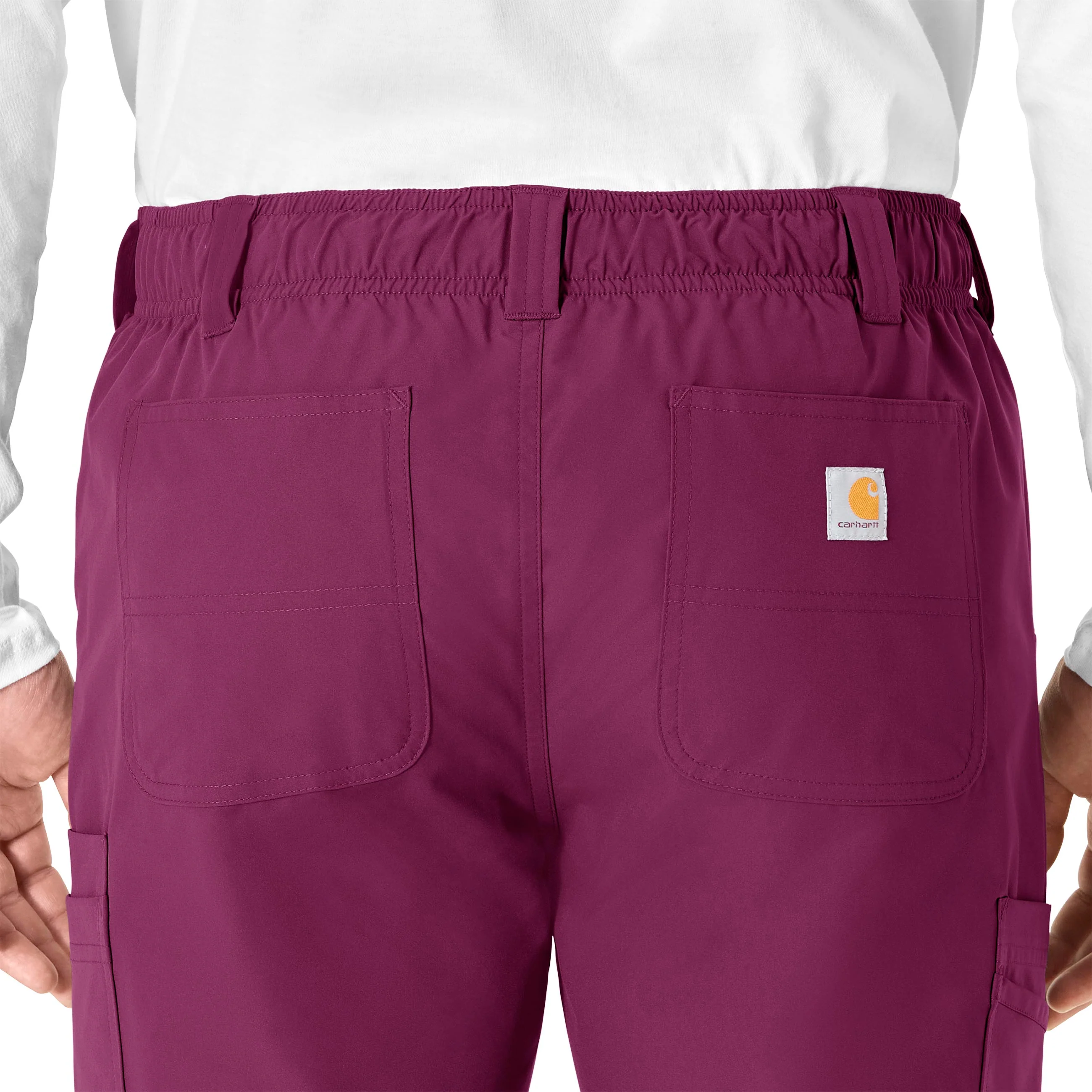 Carhartt Force Essentials Men's Straight Leg Cargo Scrub Pant - Wine - Image 8