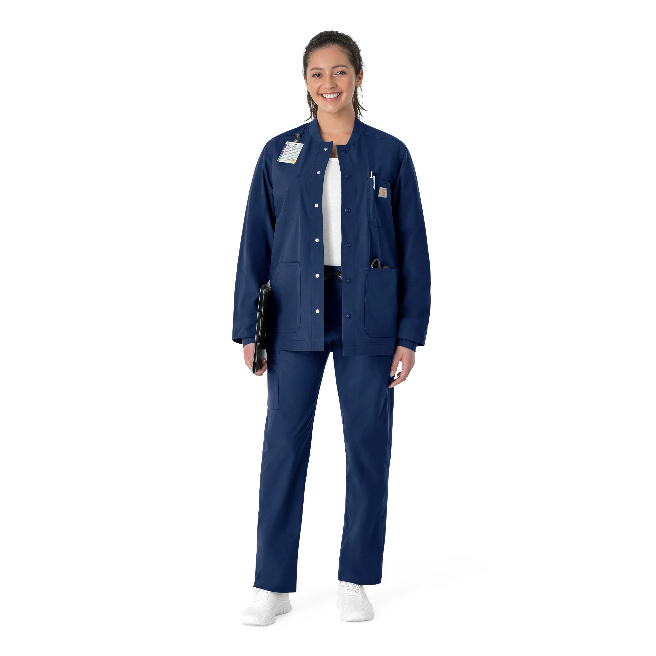 Carhartt Force Essentials Unisex Chore Coat - Navy - Image 5