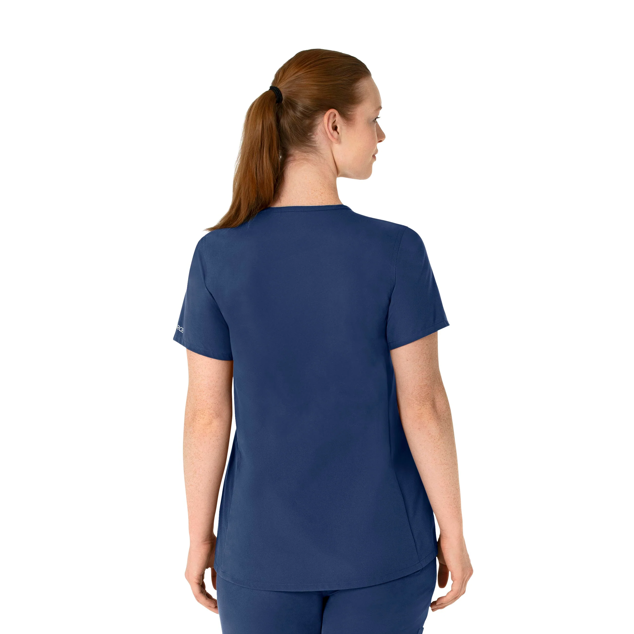 Carhartt Force Essentials Women's Henley Maternity Scrub Top - Navy - Image 2