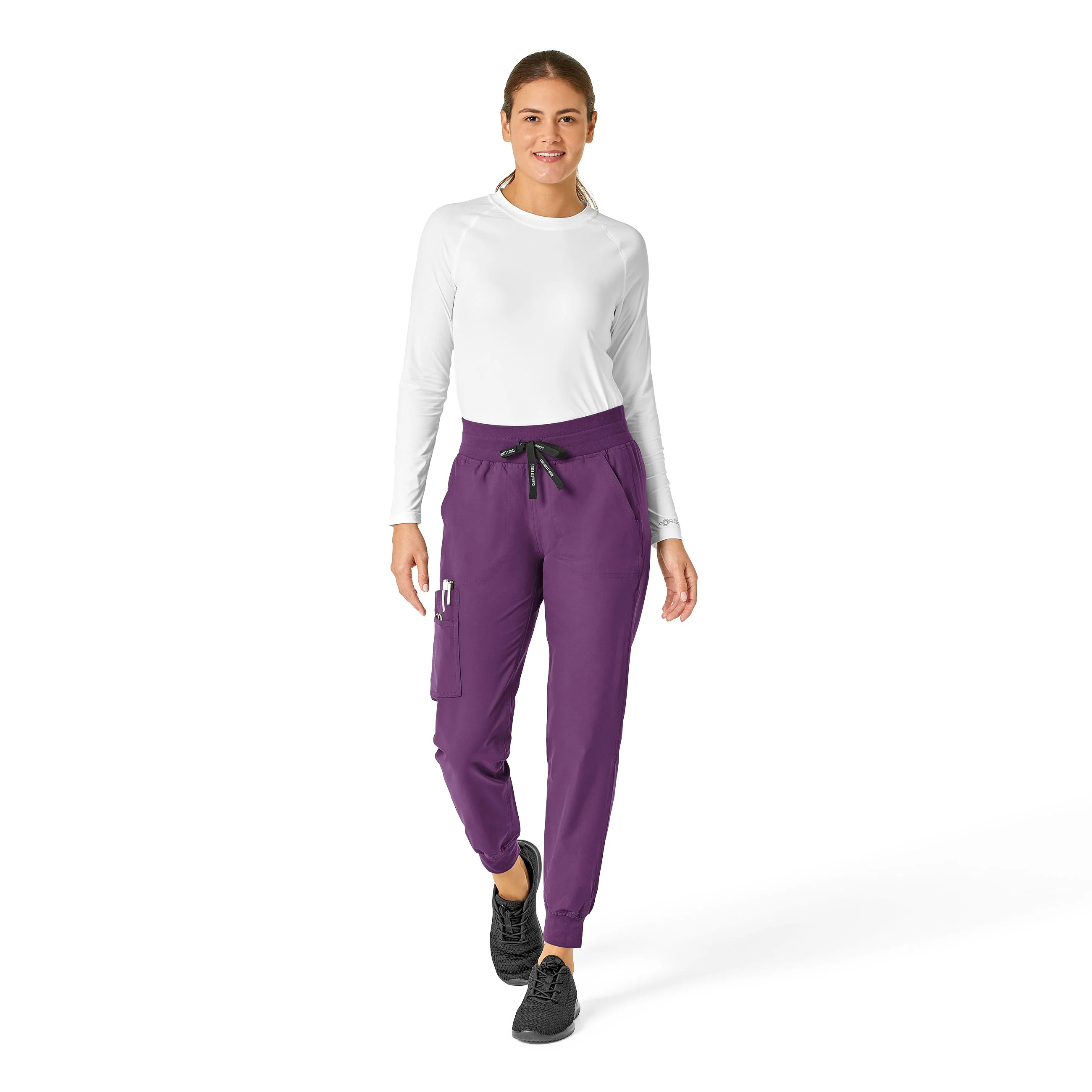 Carhartt Force Essentials Women's Jogger Scrub Pant - Eggplant - Image 3