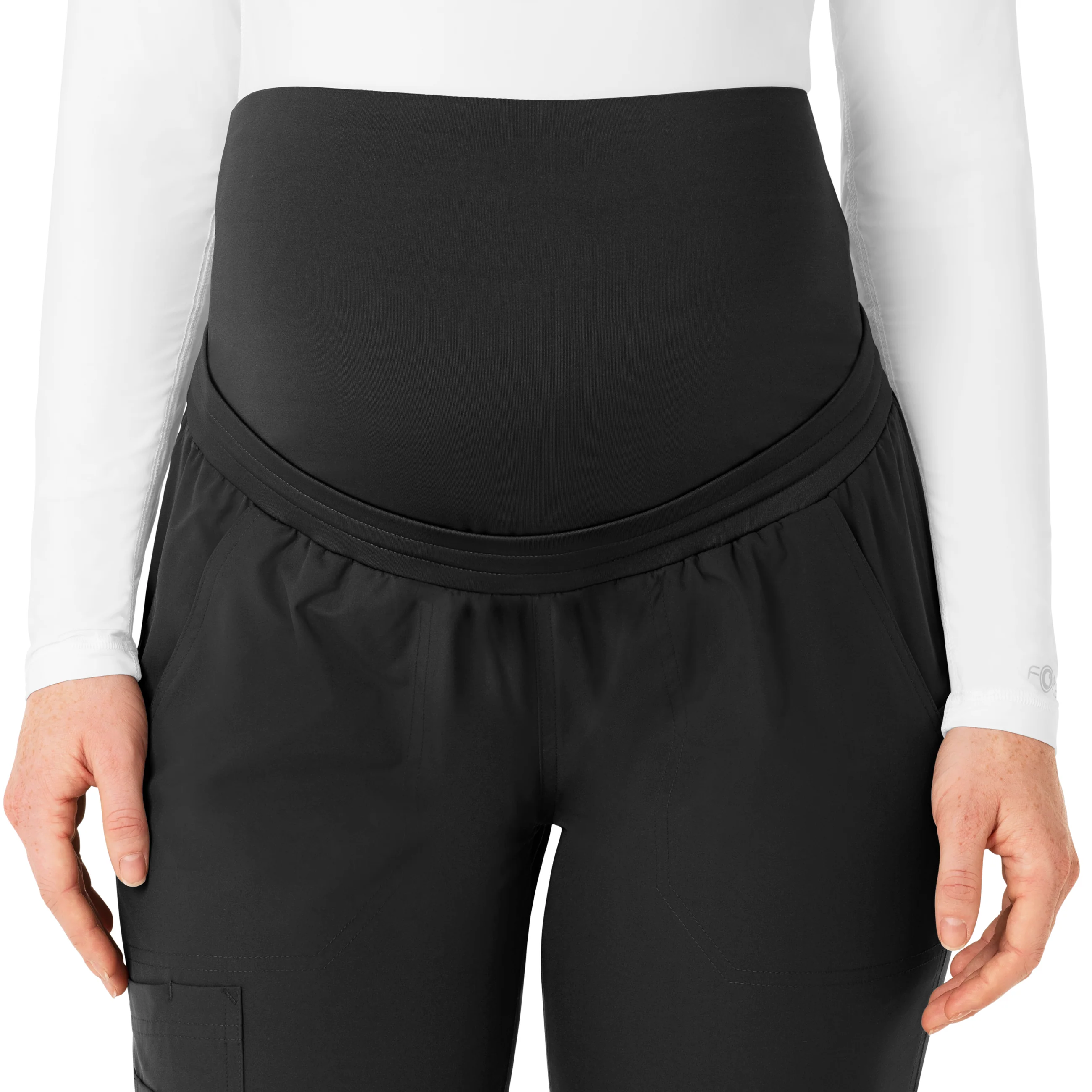 Carhartt Force Essentials Women's Maternity Jogger Scrub Pant - Black - Image 4
