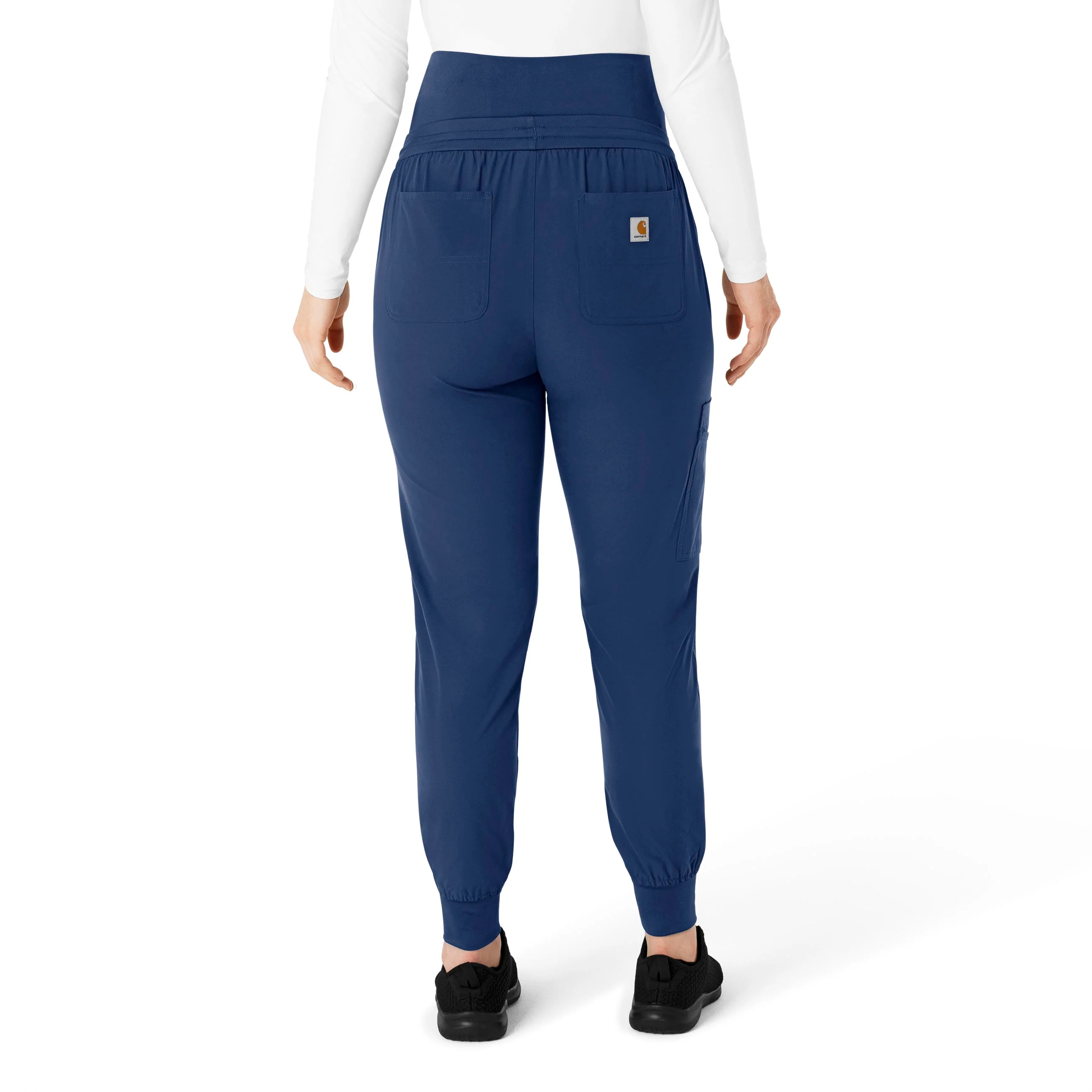 Carhartt Force Essentials Women's Maternity Jogger Scrub Pant - Navy - Image 2