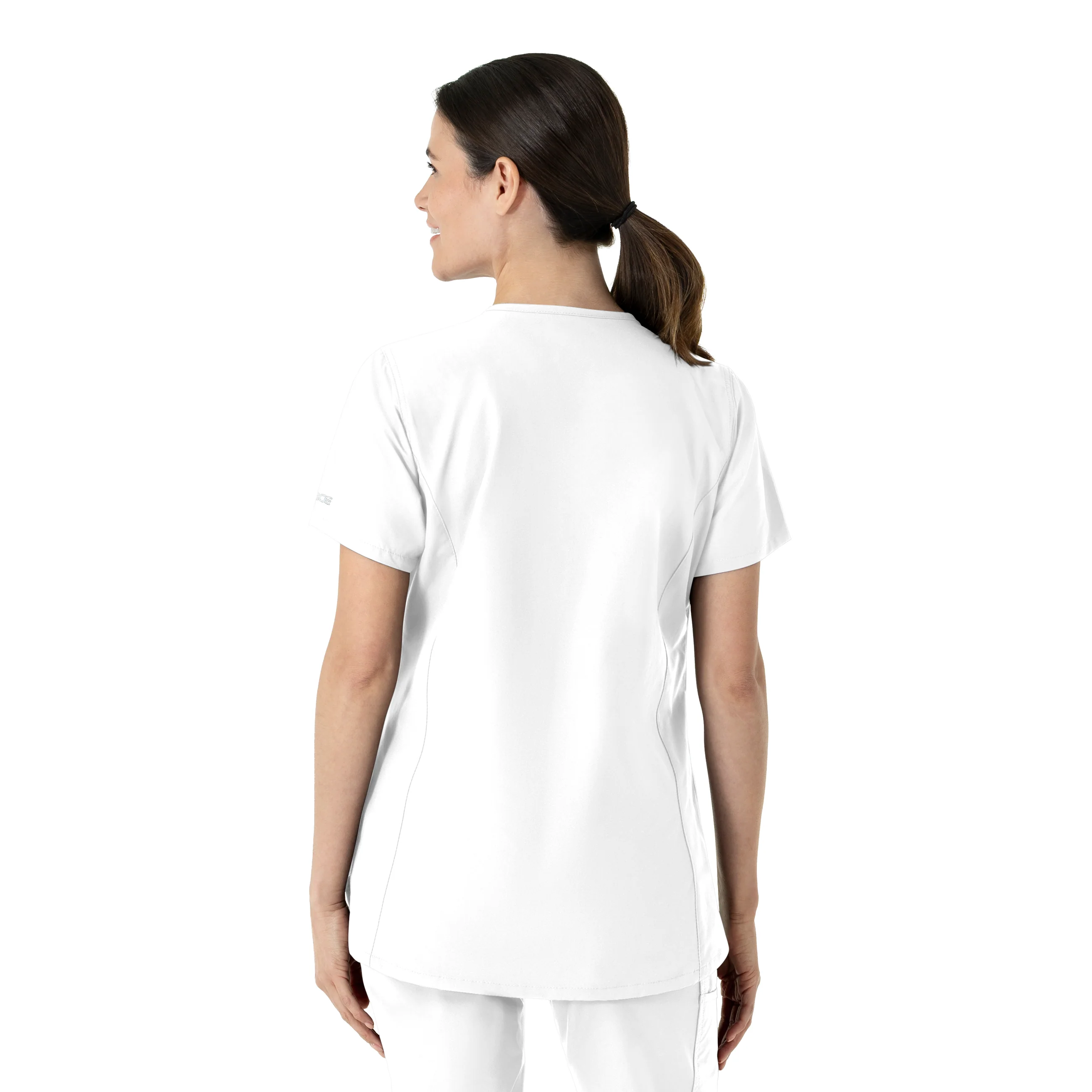 Carhartt Force Essentials Women's Notch Neck Tunic Scrub Top - White - Image 2