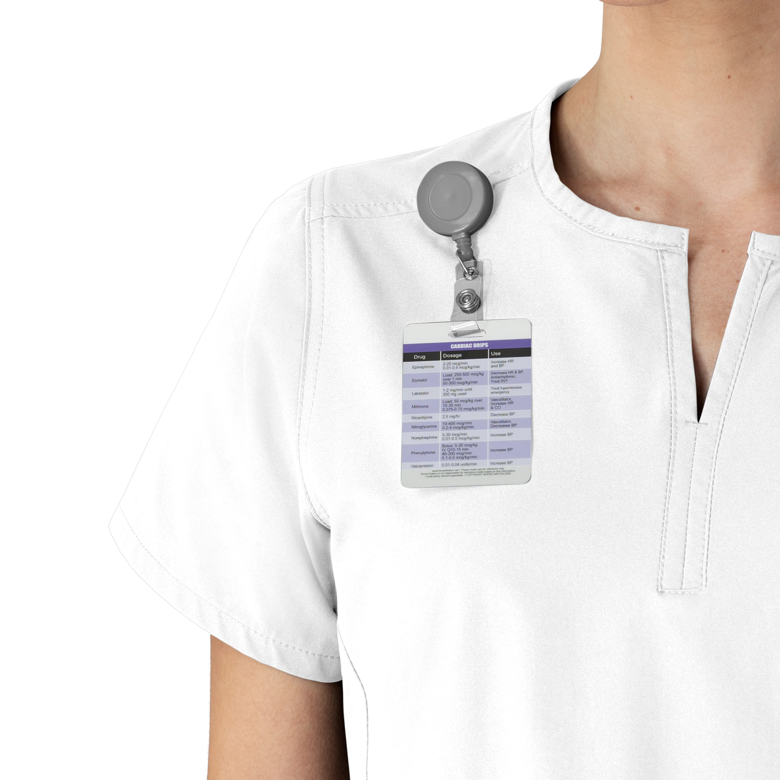 Carhartt Force Essentials Women's Notch Neck Tunic Scrub Top - White - Image 7