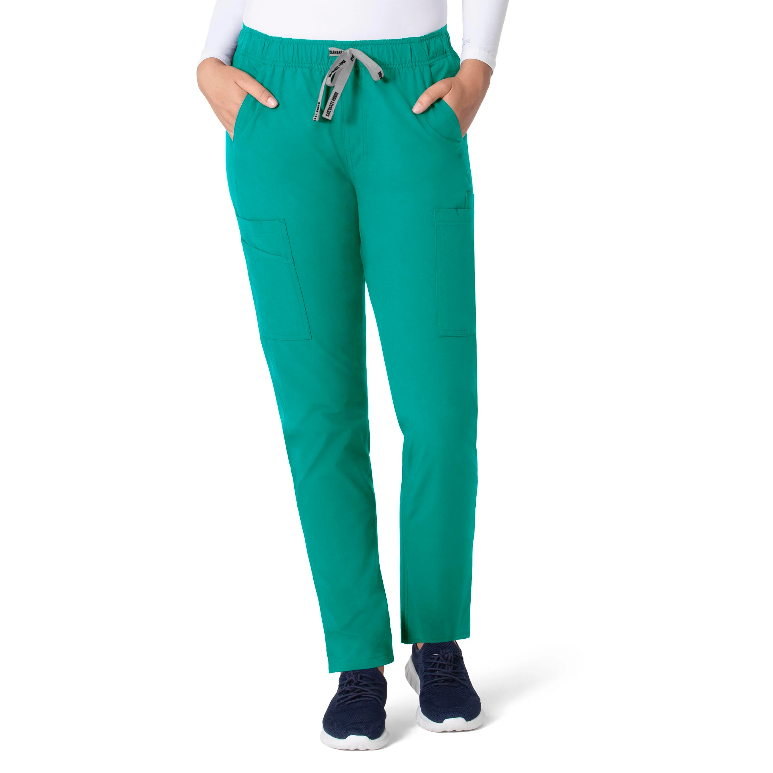 Carhartt Force Essentials Women's Straight Leg Scrub Pant - Teal Blue