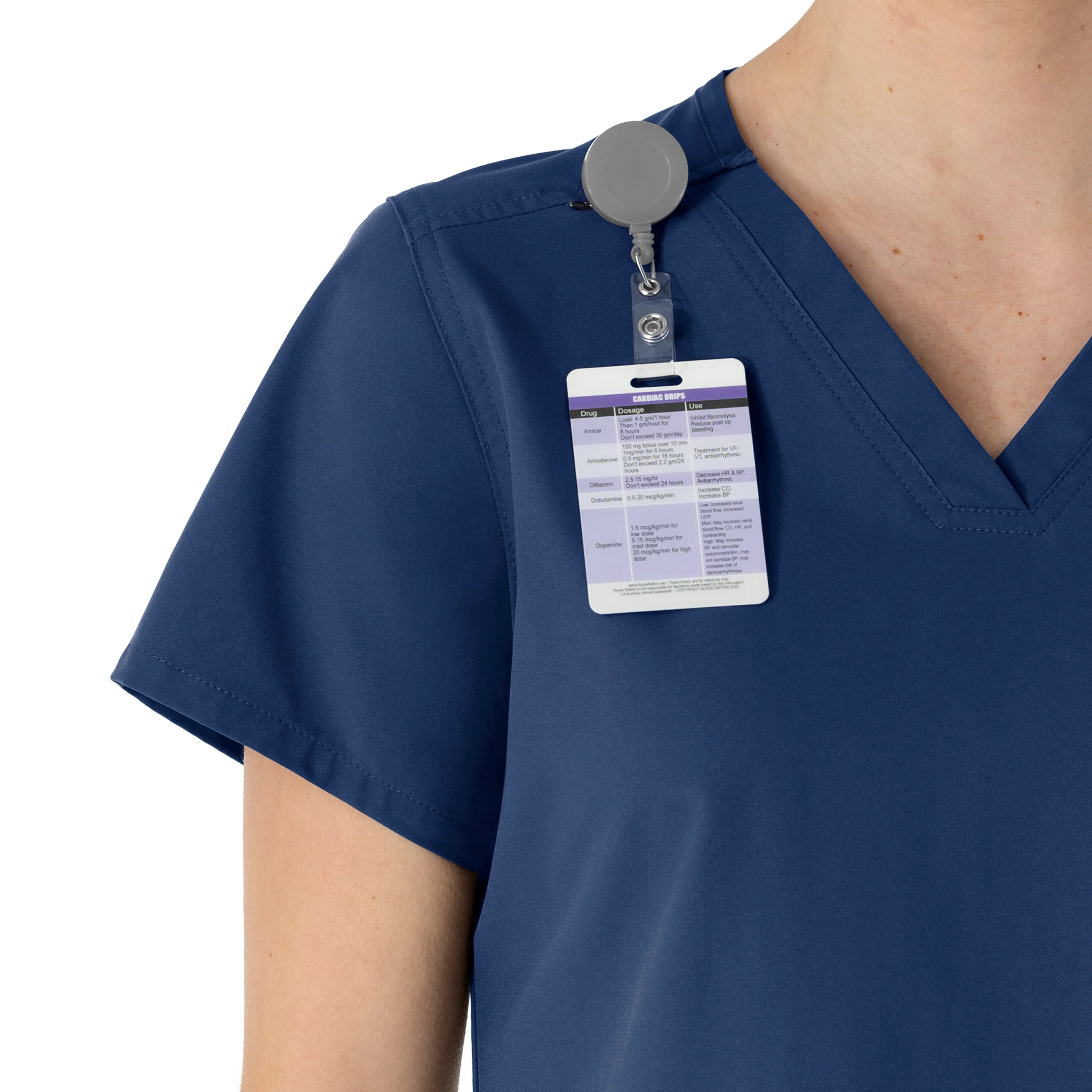 Carhartt Force Essentials Women's V-Neck Scrub Top - Navy - Image 7