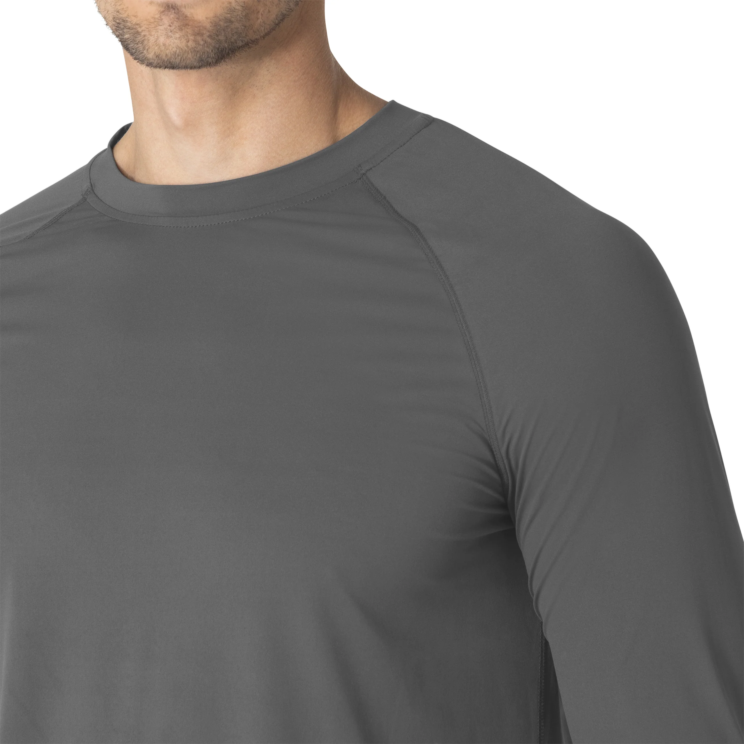 Carhartt Force Sub-Scrubs Men's Performance Long Sleeve Tee - Pewter - Image 3