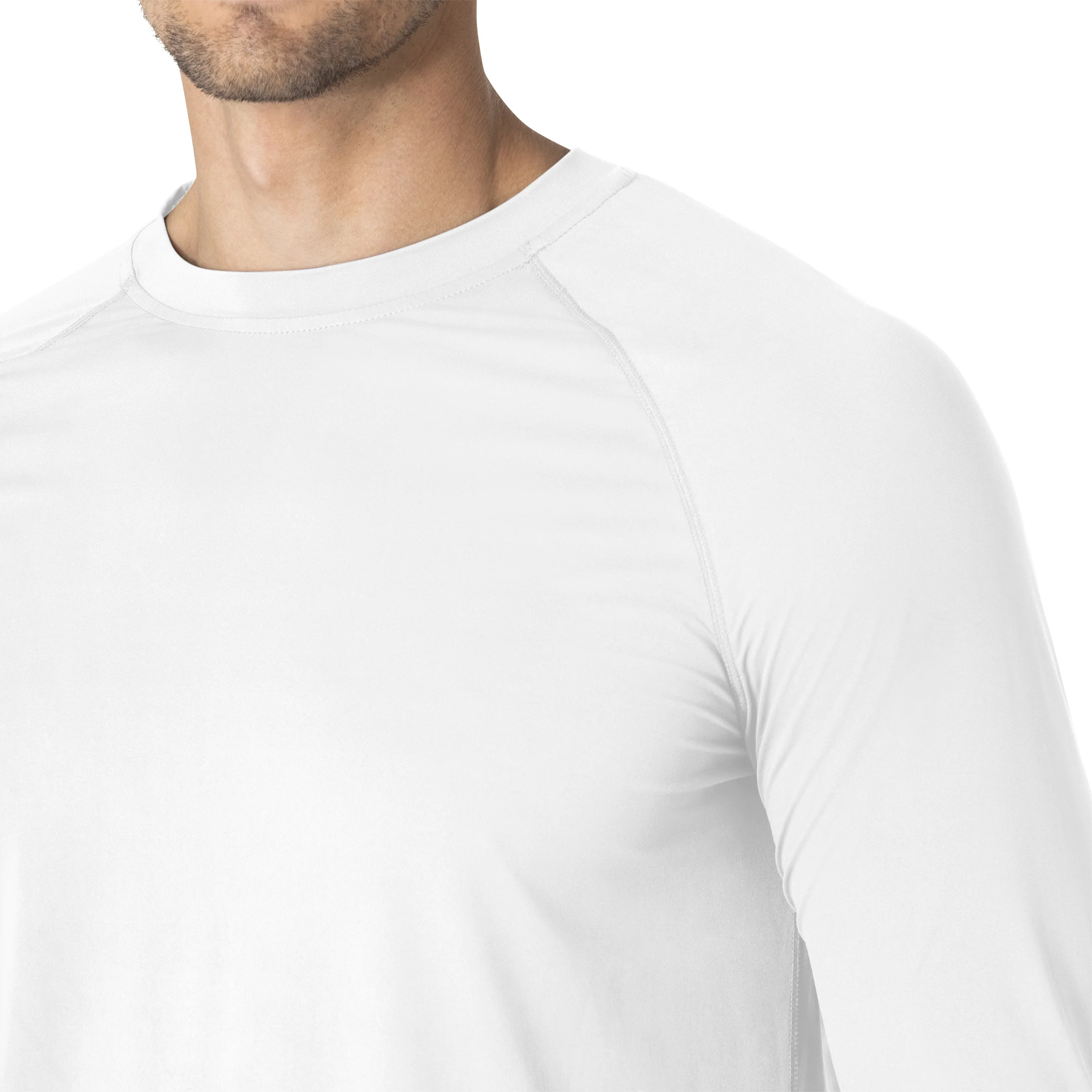 Carhartt Force Sub-Scrubs Men's Performance Long Sleeve Tee - White - Image 3