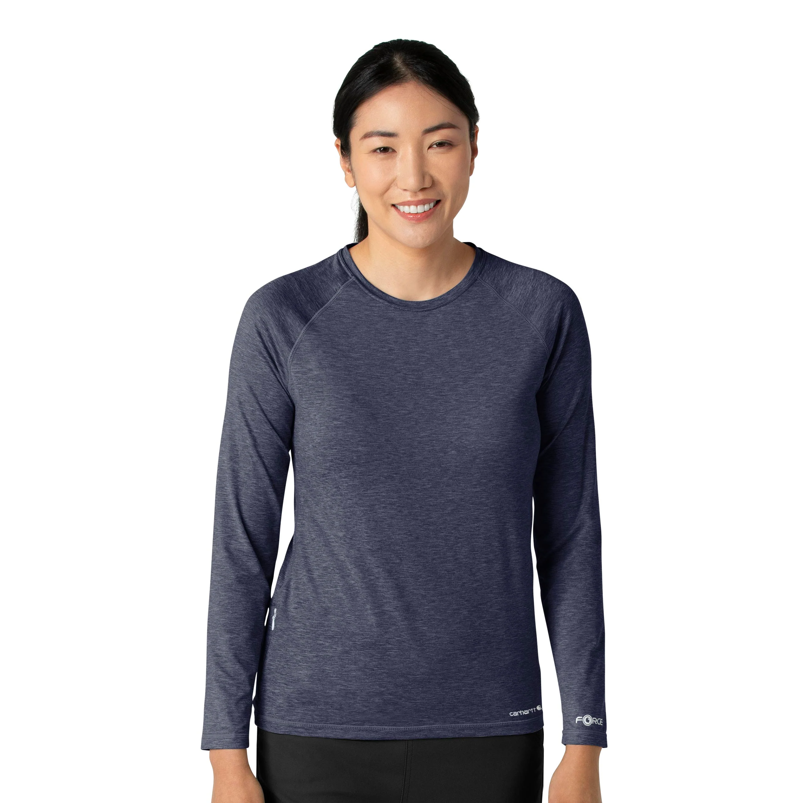 Carhartt Force Women's Performance Long Sleeve Tee - Navy Heather