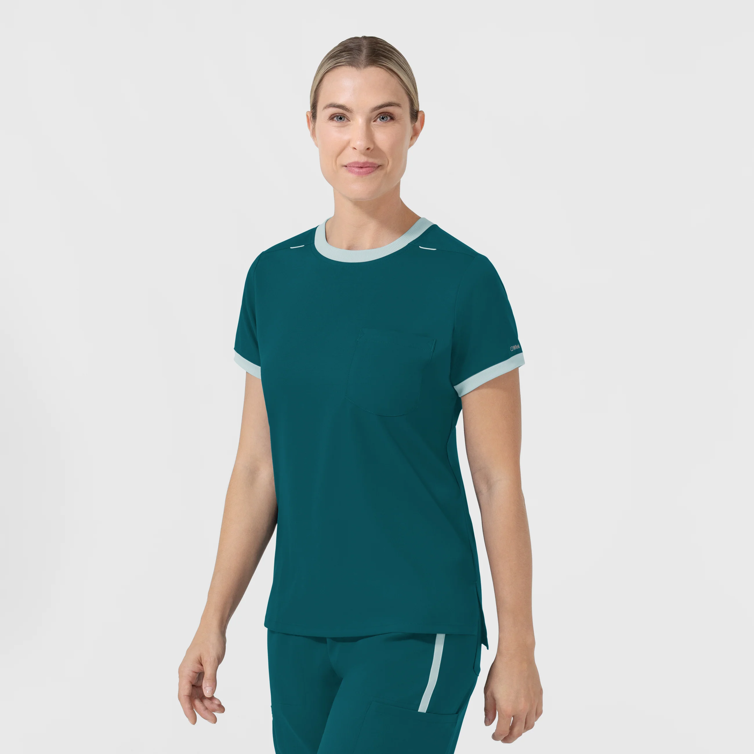 Boundless Women's Classic Scrub Tee - Caribbean and Sky Blue - Image 4