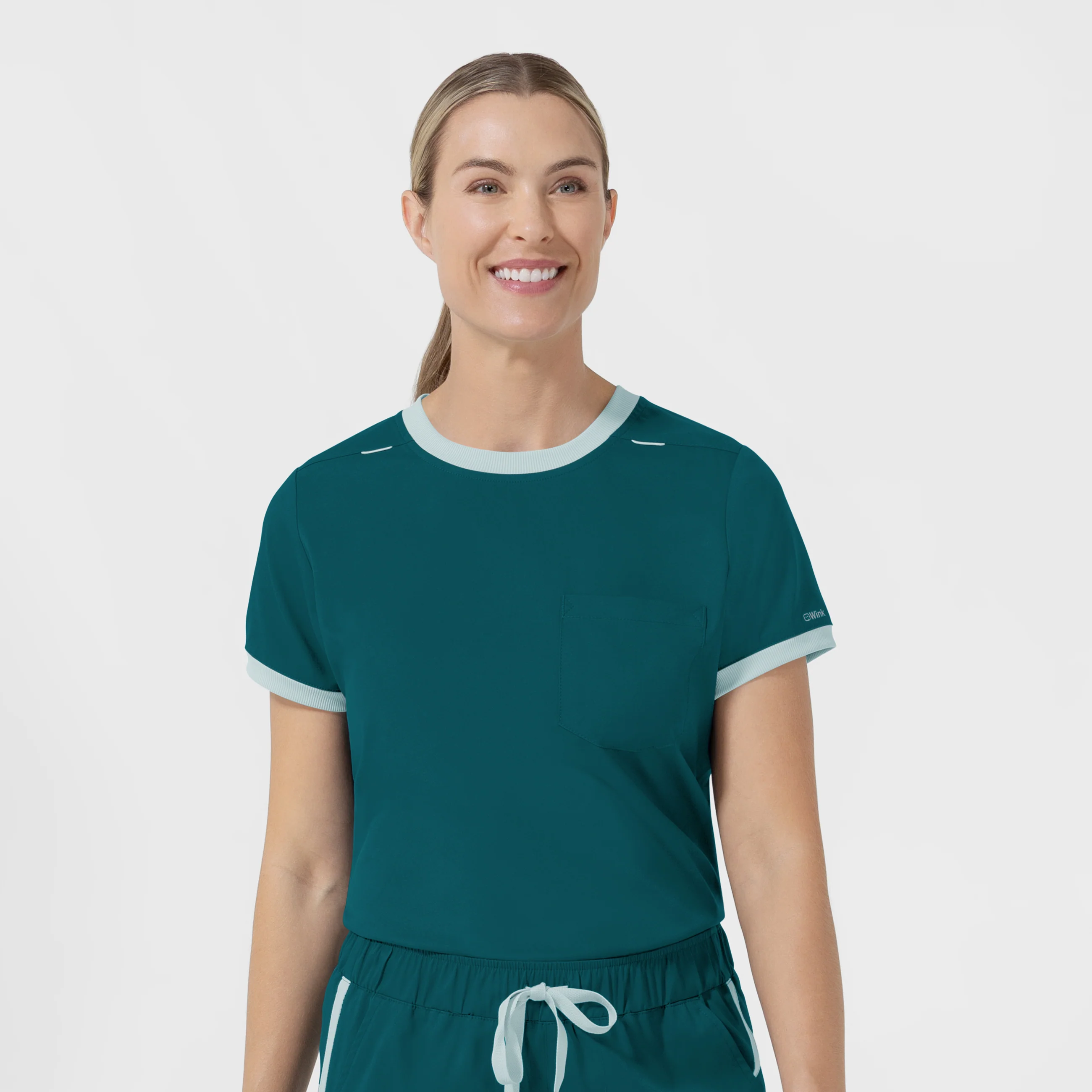 Boundless Women's Classic Scrub Tee - Caribbean and Sky Blue - Image 5
