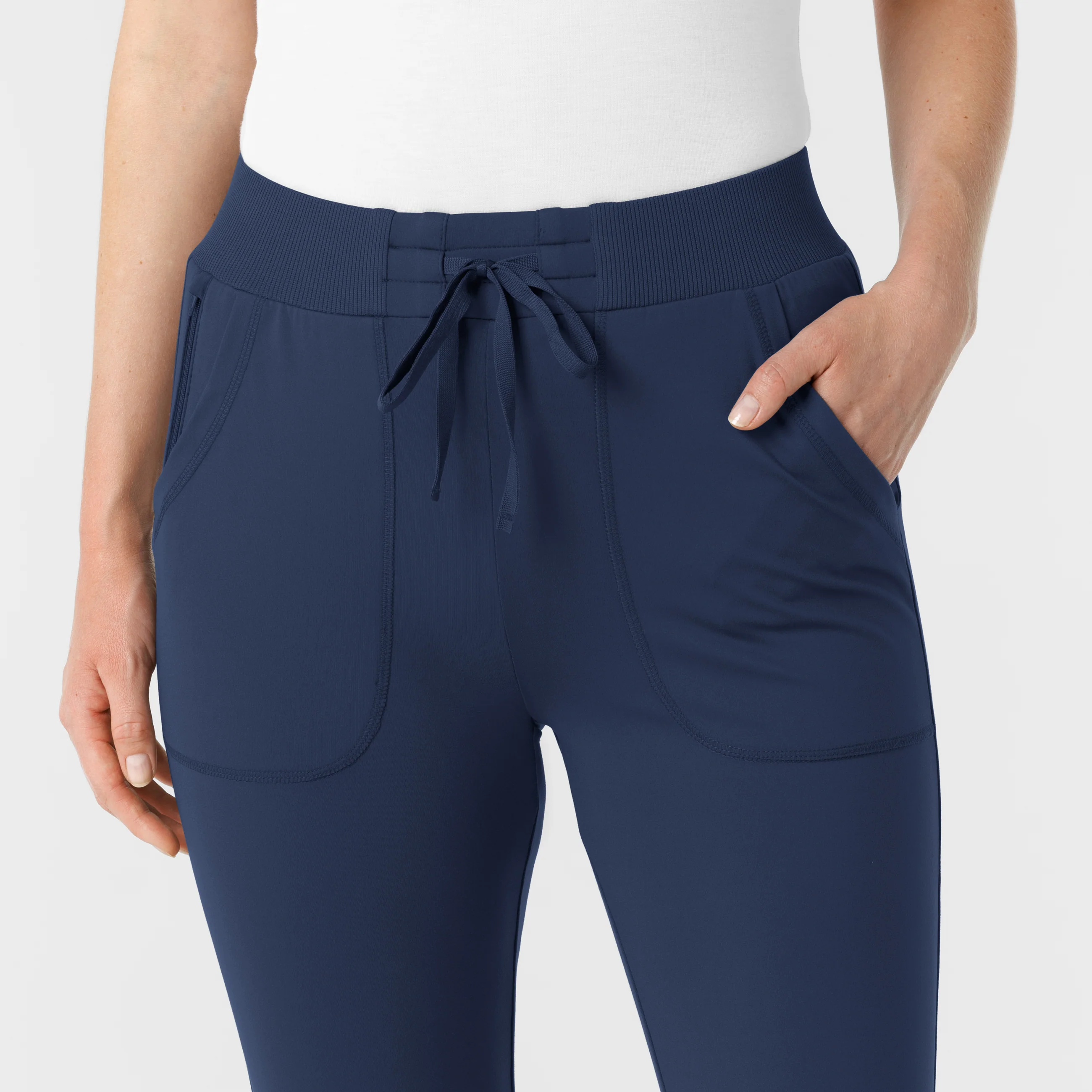 RENEW Knit Women's Track Scrub Pant - Navy - Image 5