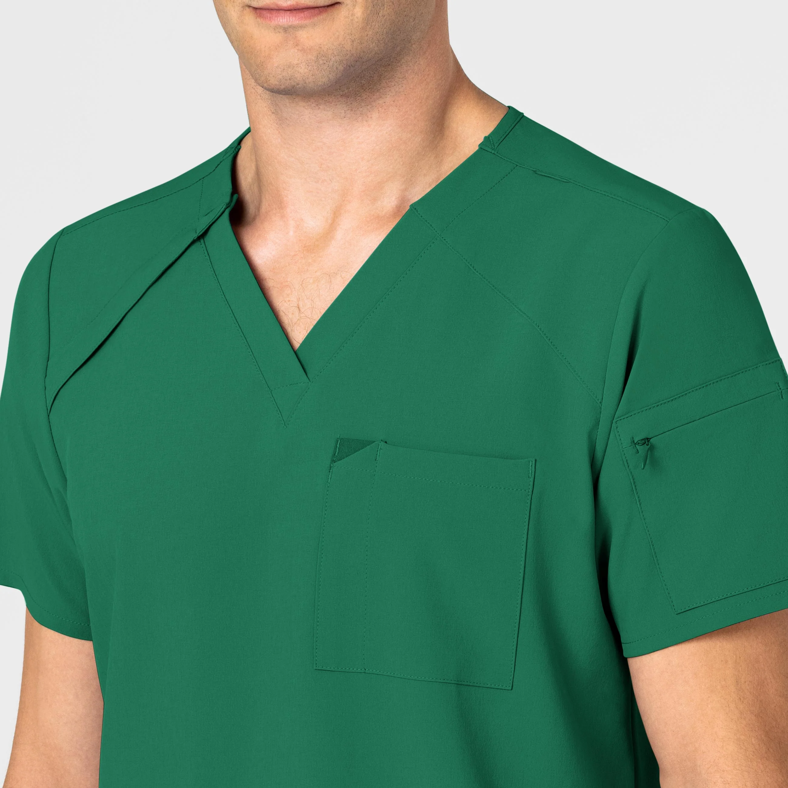 RENEW Men's EZ Zip Scrub Top - Hunter - Image 5