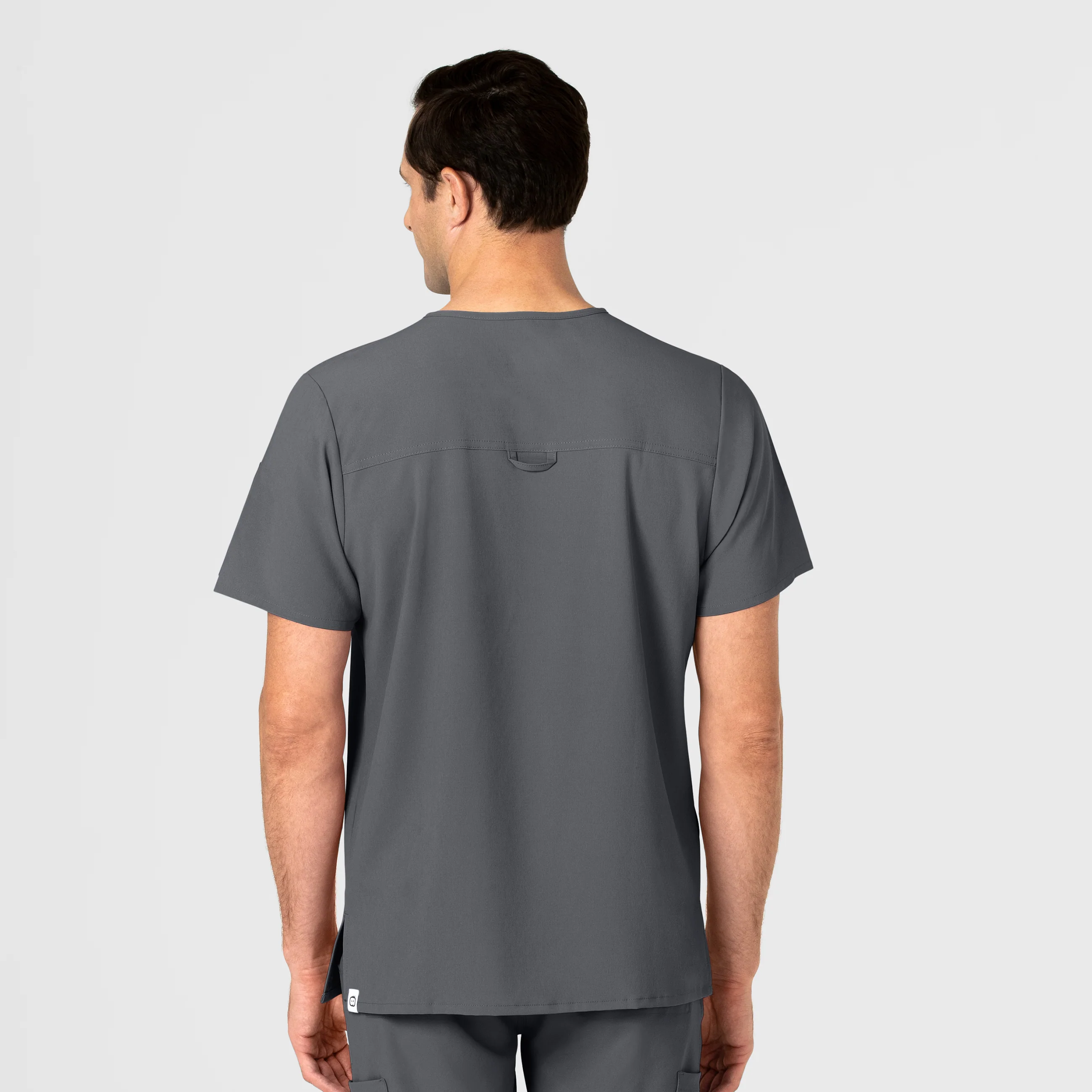 RENEW Men's EZ Zip Scrub Top - Pewter - Image 2