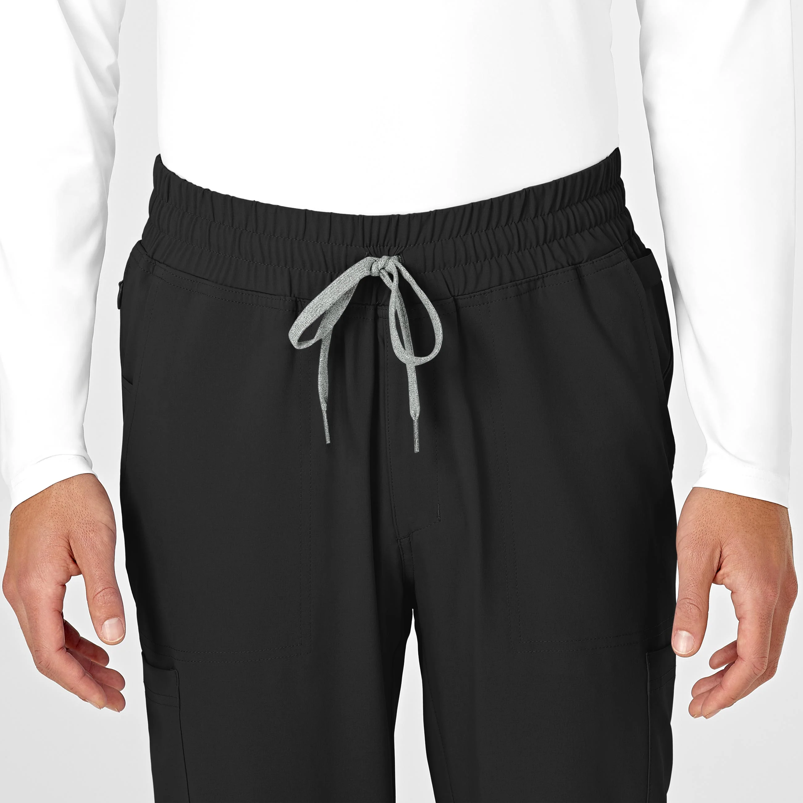 RENEW Mens Straight Slim Scrub Pant - Black - Image 5